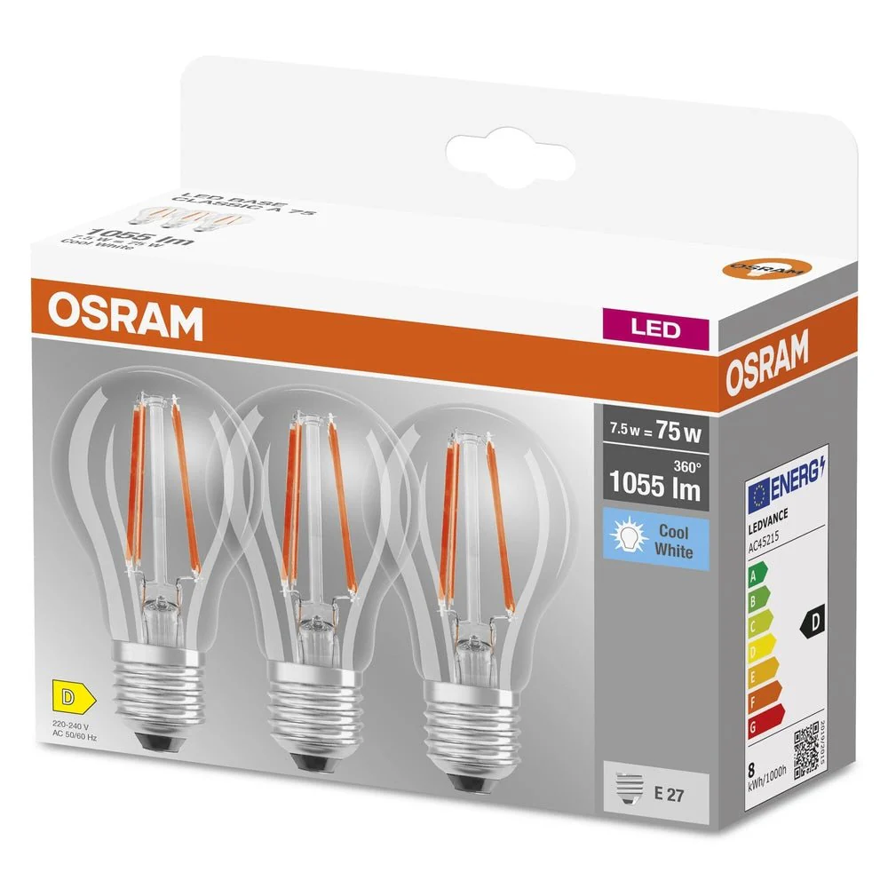 3 x lampa LED klasyczny krztałt E27 7,5 W 4000 K 1055lm - Image 3