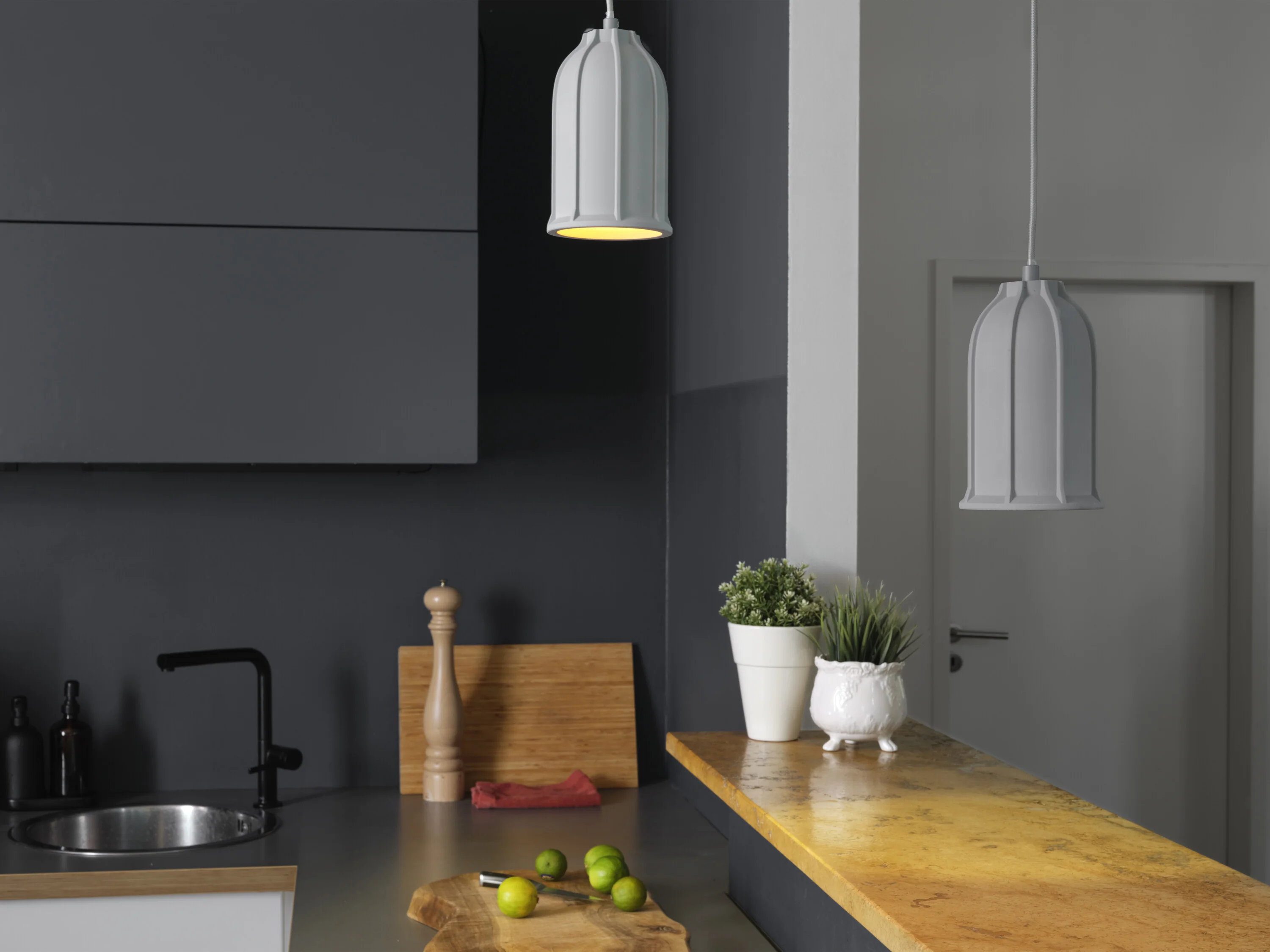 Lampa LED OSRAM Decor Concrete Sim Pendant E27 Dark Grey - Image 4