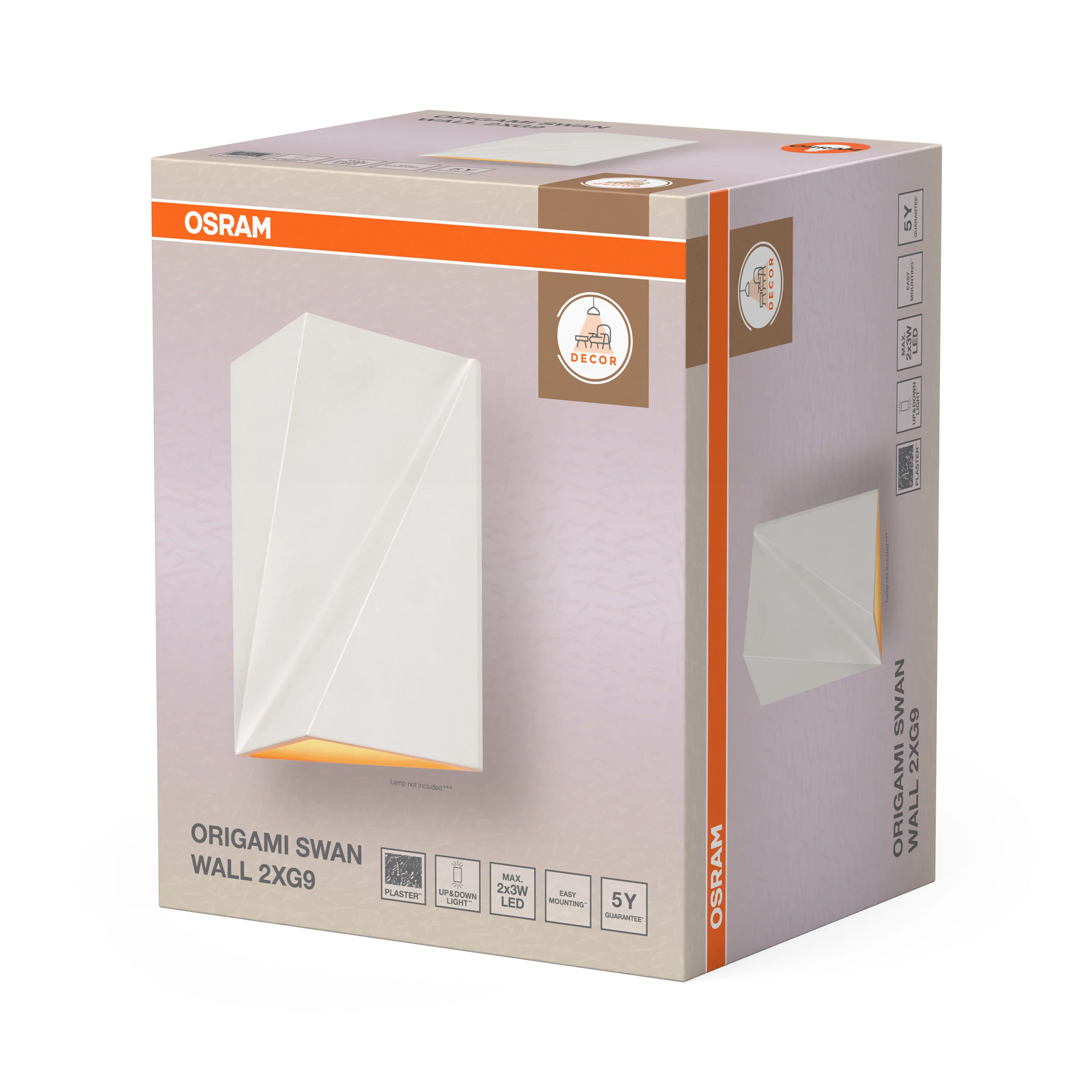 Lampa LED OSRAM Decor Origami Swan Wall 2XG9 biały - Image 6
