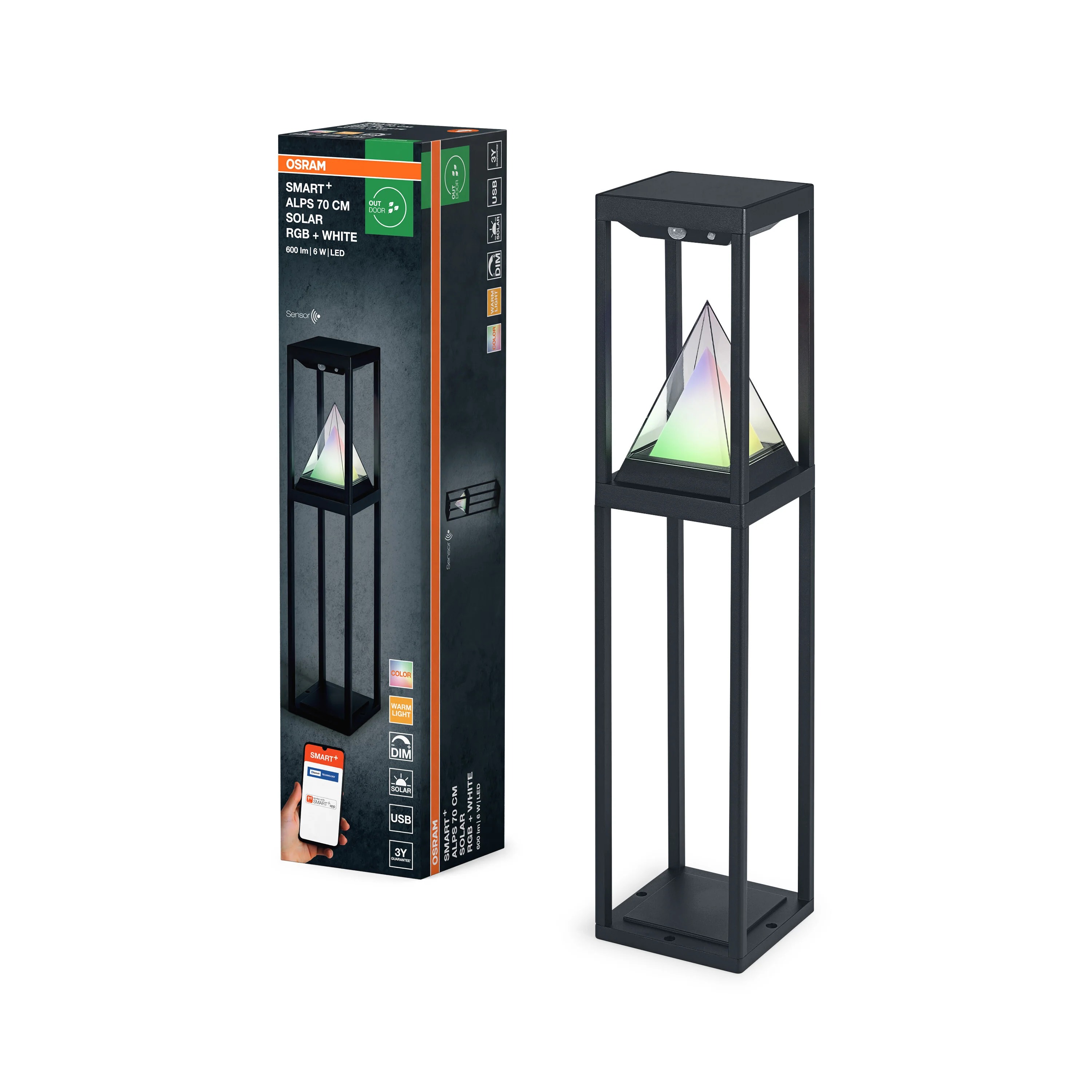 Lampa LED OSRAM SMART+ BT ALPS Solar 70cm RGB + W - Image 5