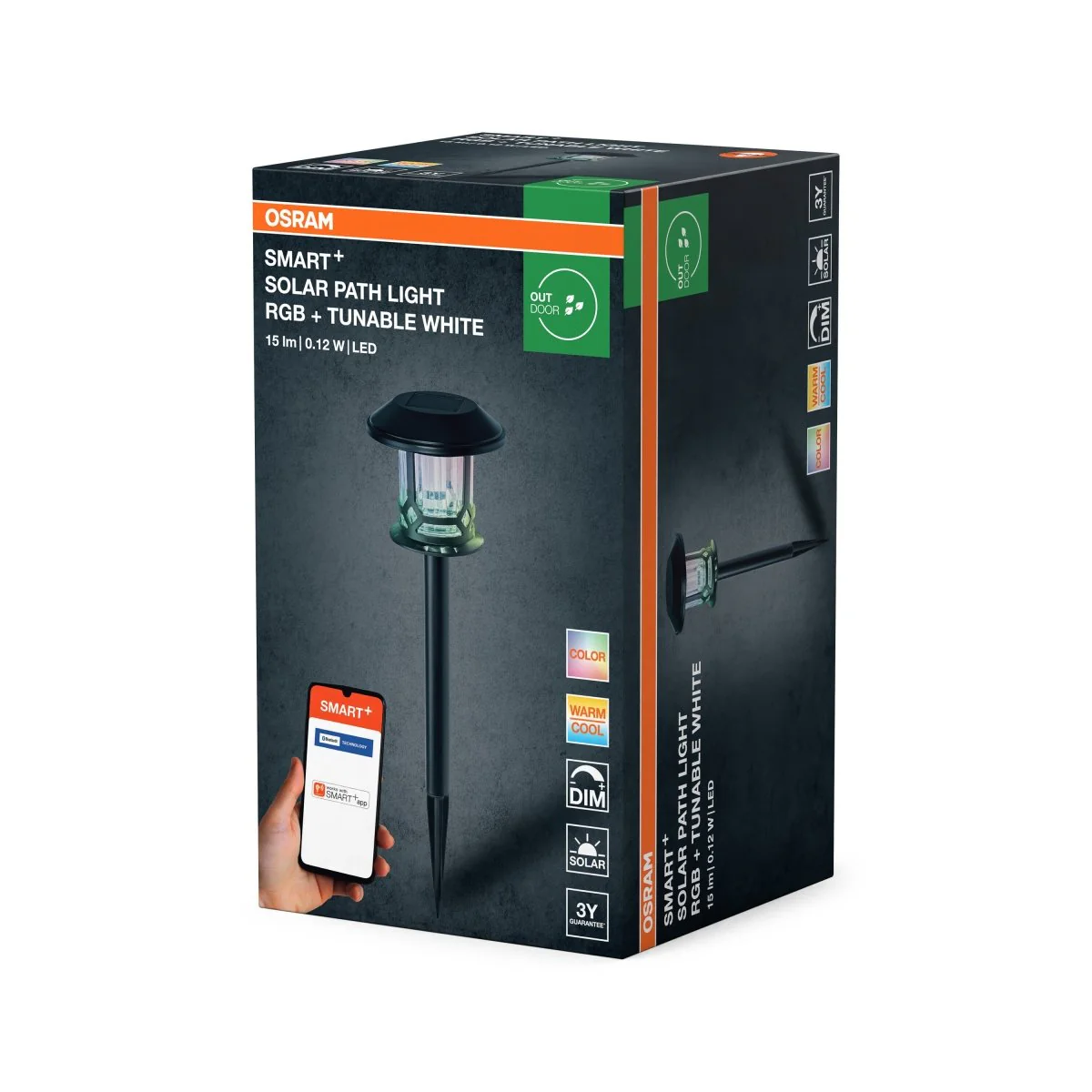 Lampa LED OSRAM SMART+ BT Solar Path Light RGB + TW - Image 2
