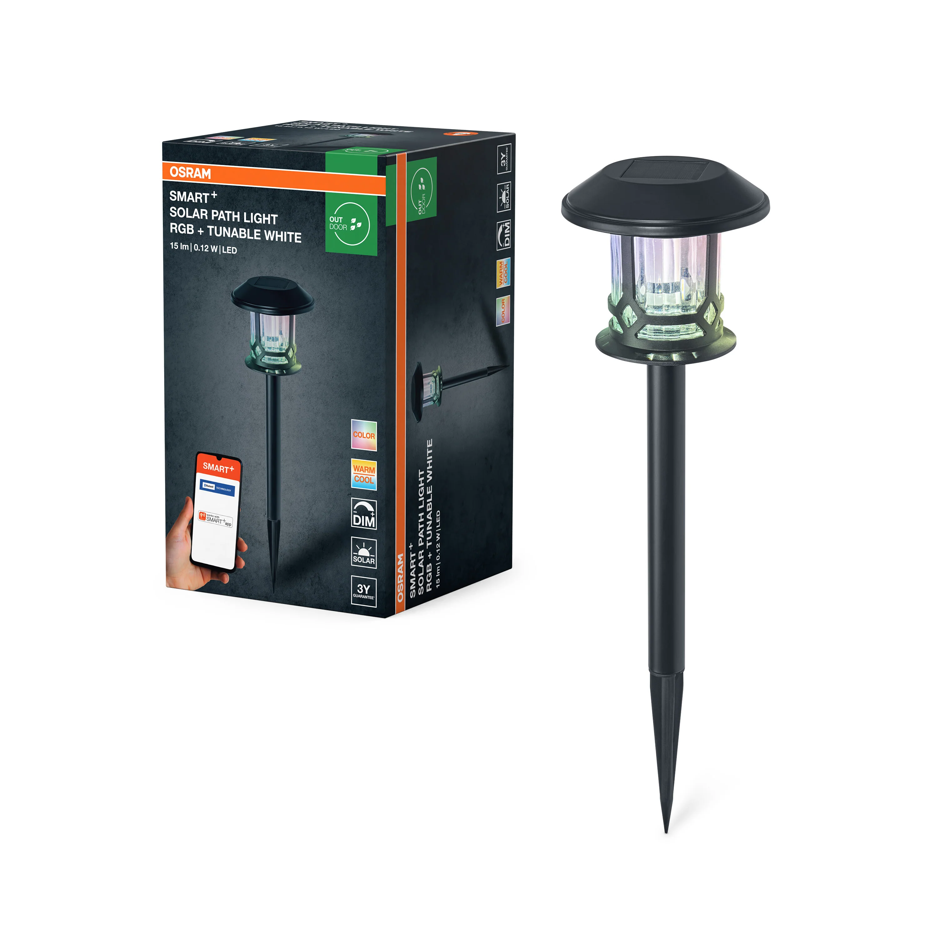 Lampa LED OSRAM SMART+ BT Solar Path Light RGB + TW - Image 5