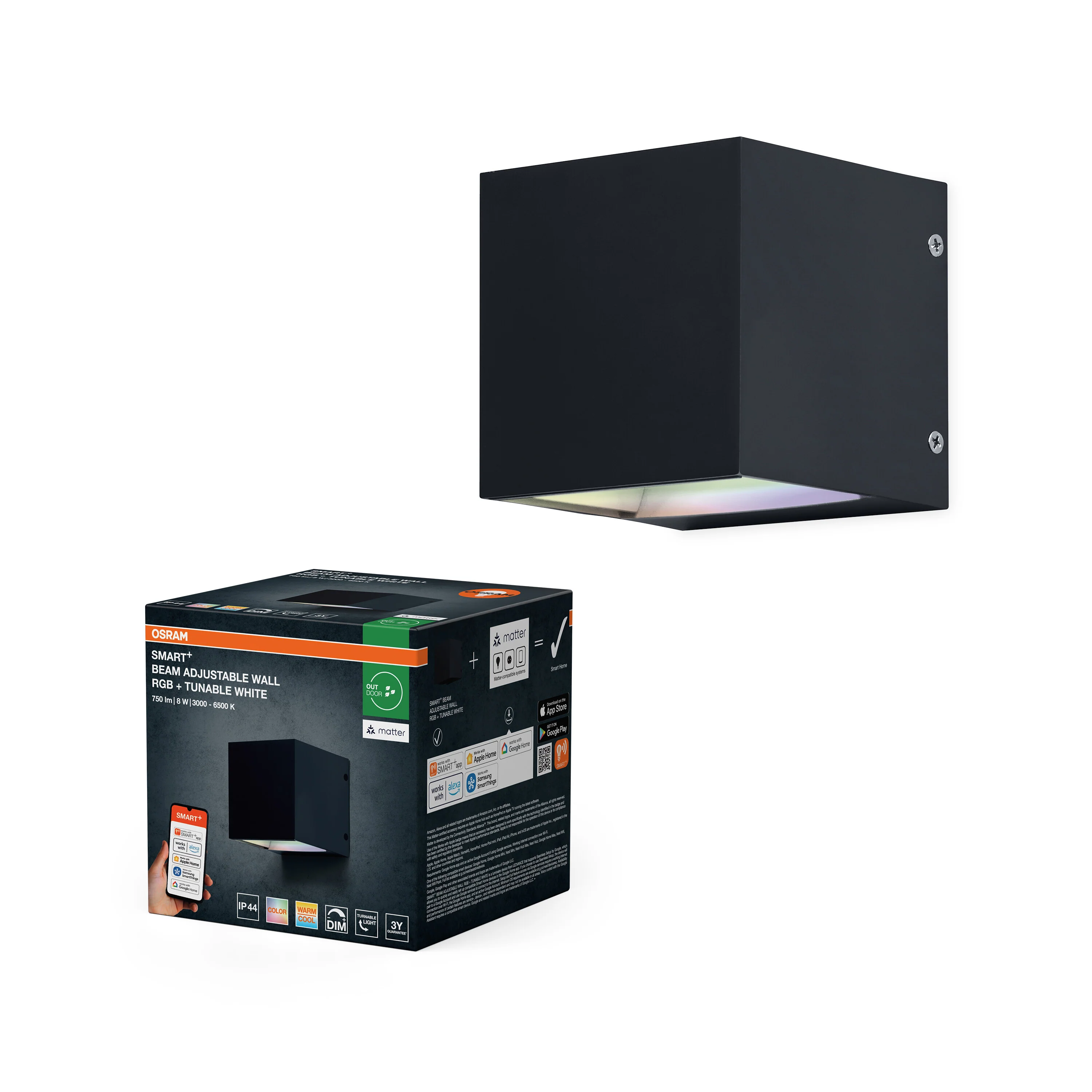 Lampa LED OSRAM SMART+ MATTER Adjustable Beam Wall Multicolor - Image 4