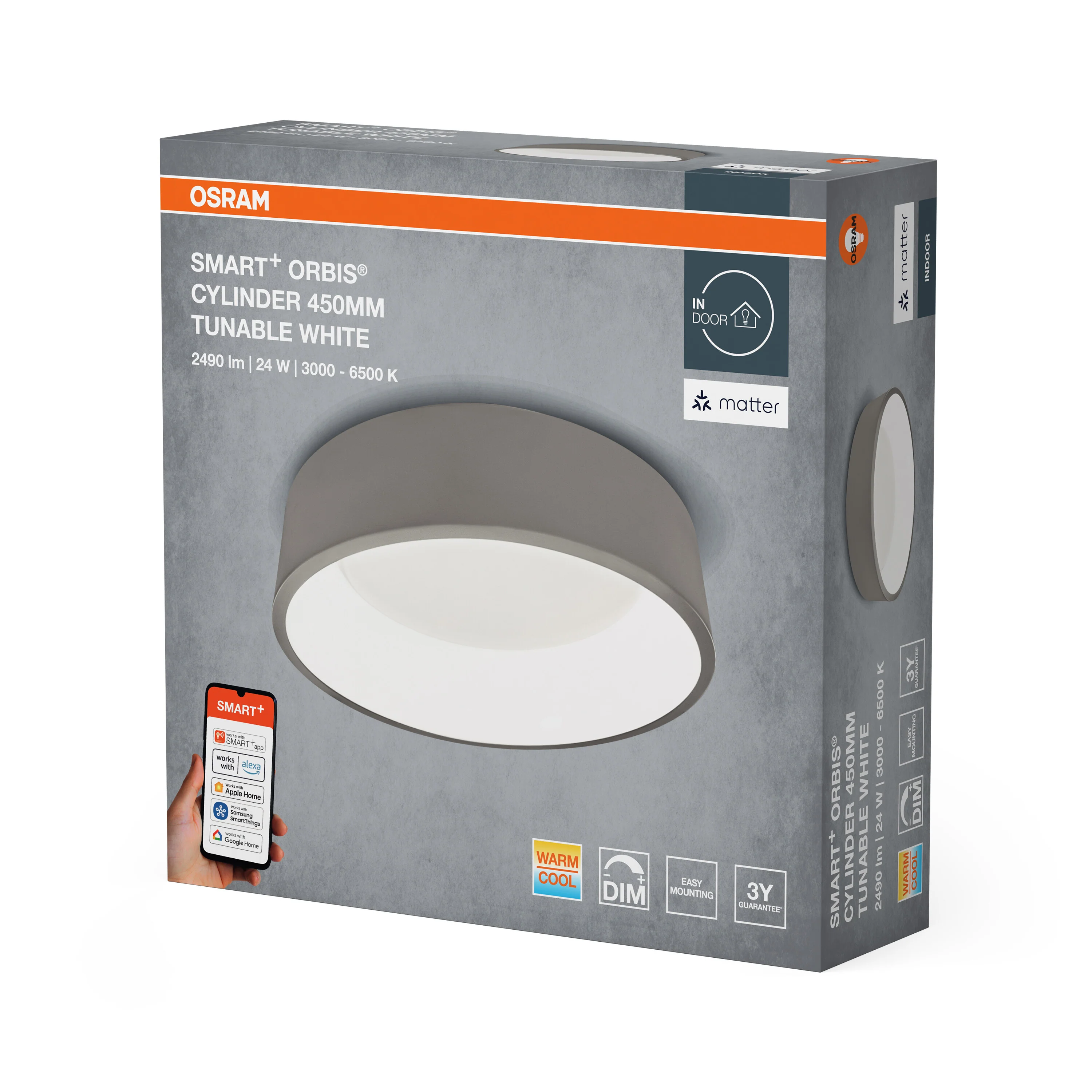 Lampa LED OSRAM SMART+ MATTER Cylinder 450mm Tunable biały - Image 6