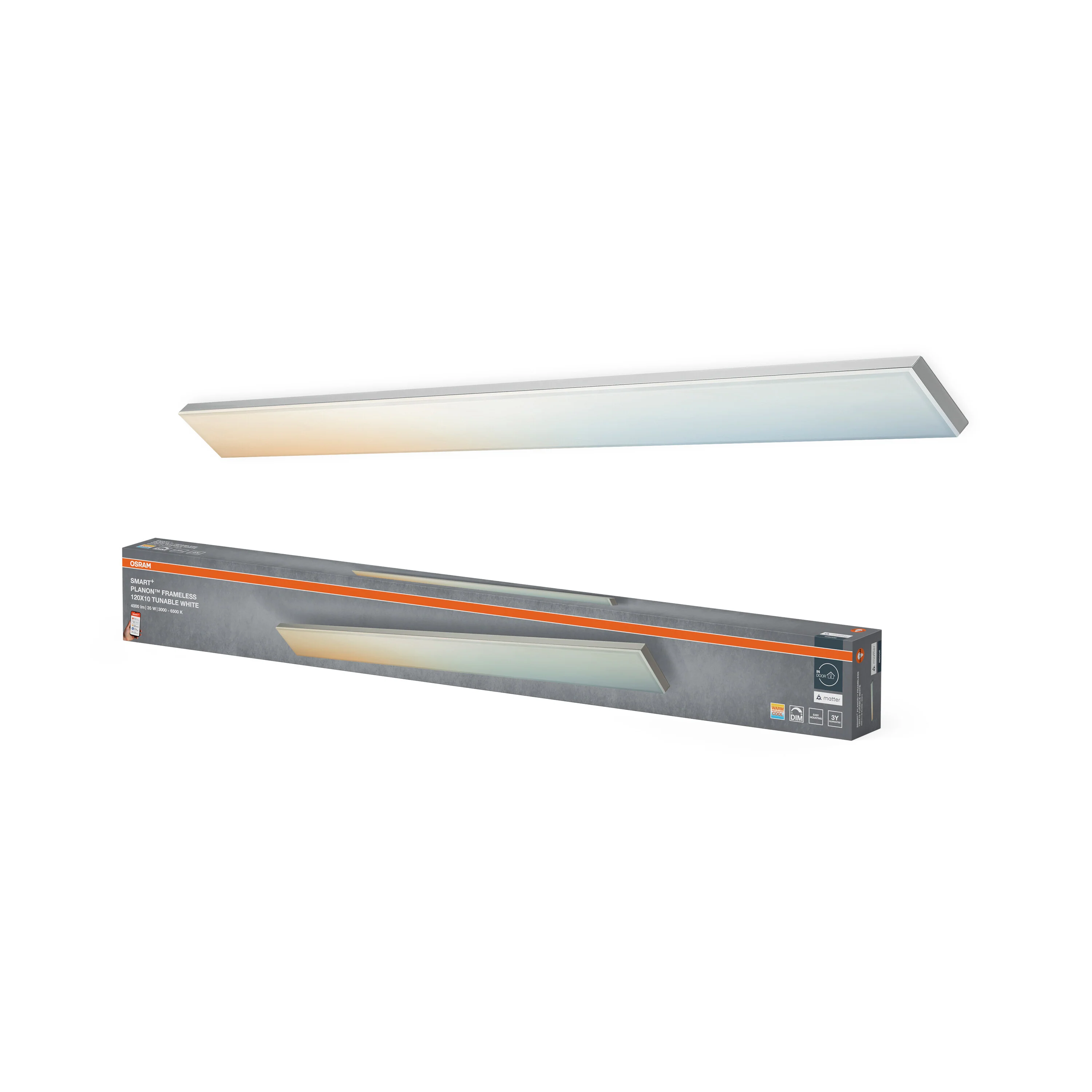 Lampa LED OSRAM SMART+ MATTER Planon Frameless Tunable biały 1200x100mm - Image 5