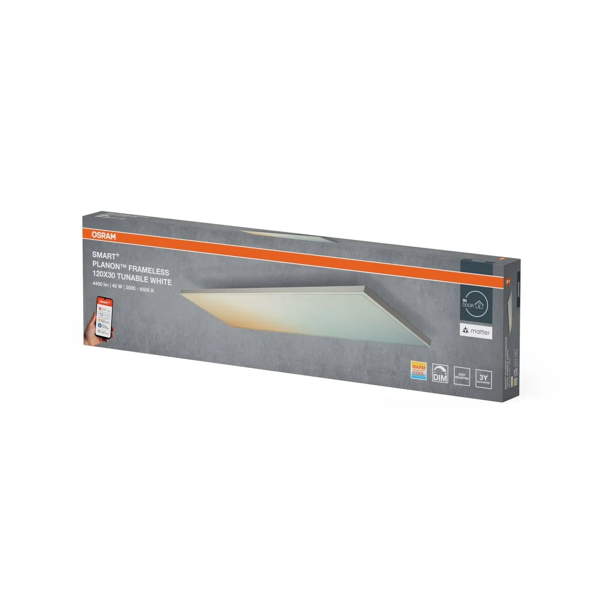 Lampa LED OSRAM SMART+ MATTER Planon Frameless Tunable biały 1200x300mm - Image 2