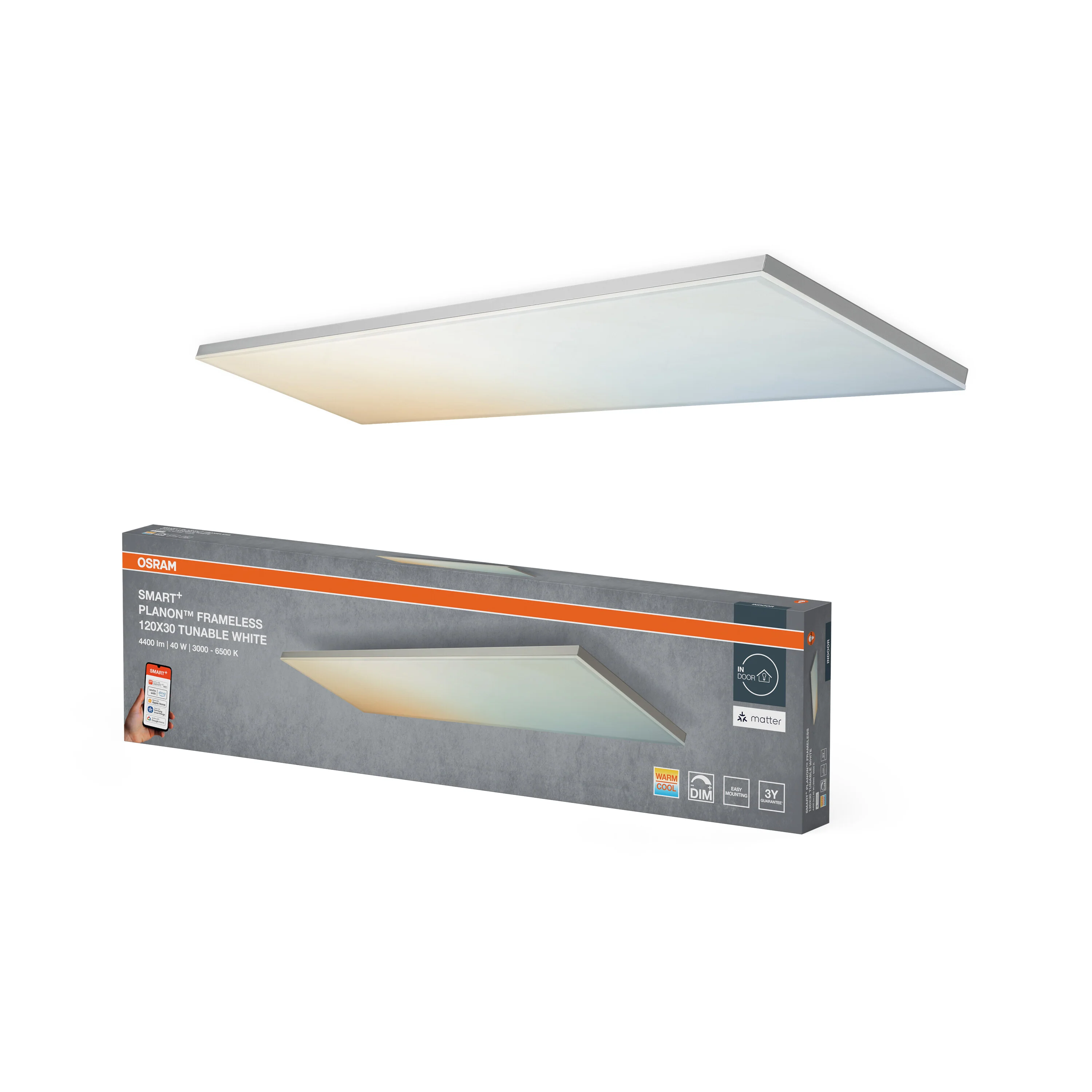 Lampa LED OSRAM SMART+ MATTER Planon Frameless Tunable biały 1200x300mm - Image 5