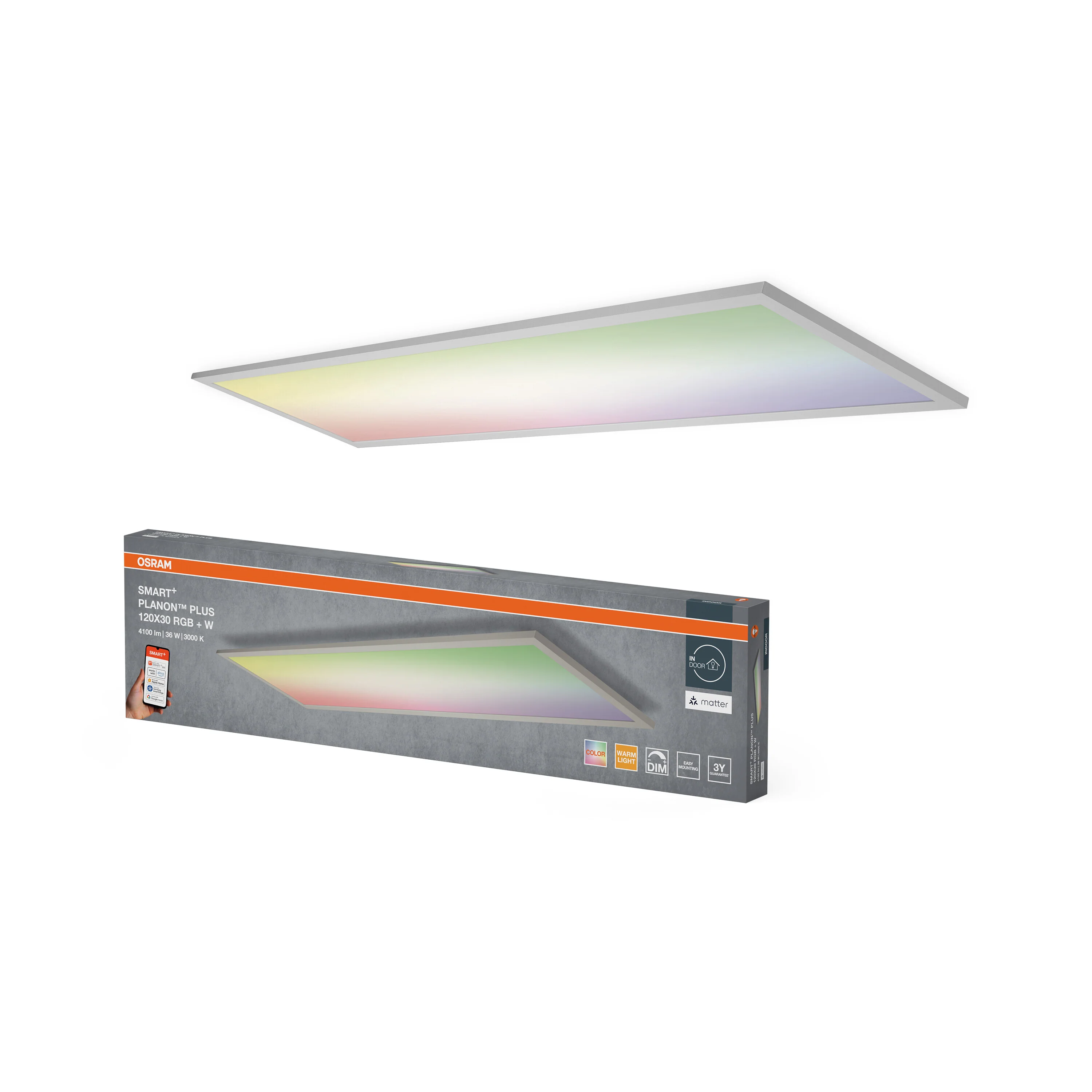 Lampa LED OSRAM SMART+ MATTER Planon Plus Multicolor 1200x300mm - Image 5