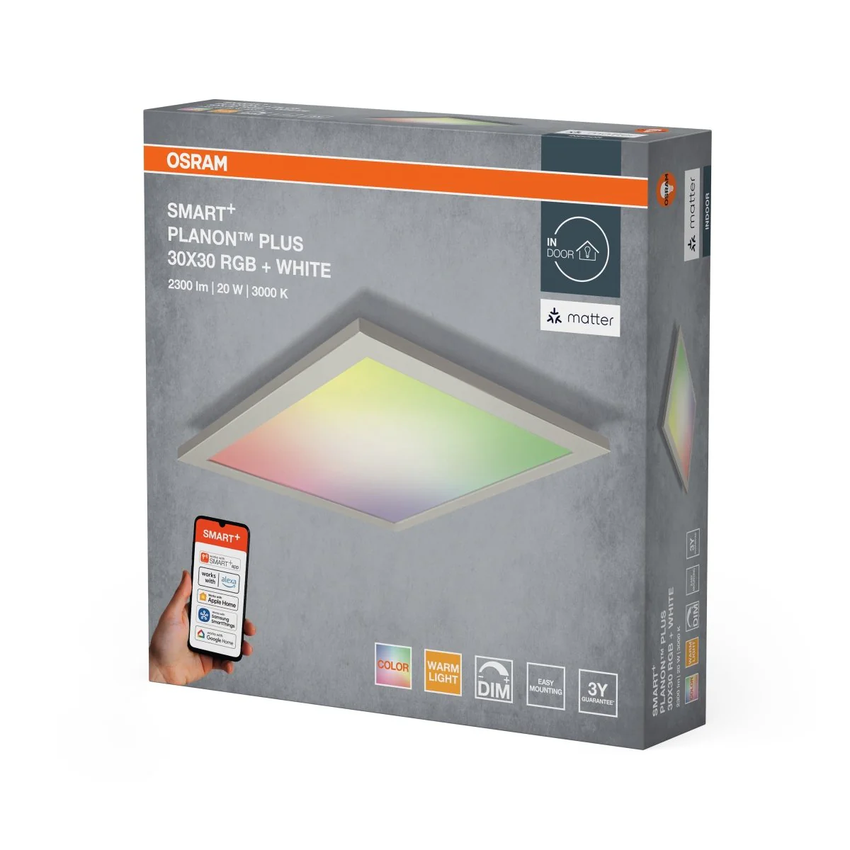 Lampa LED OSRAM SMART+ MATTER Planon Plus Multicolor 300x300mm - Image 2