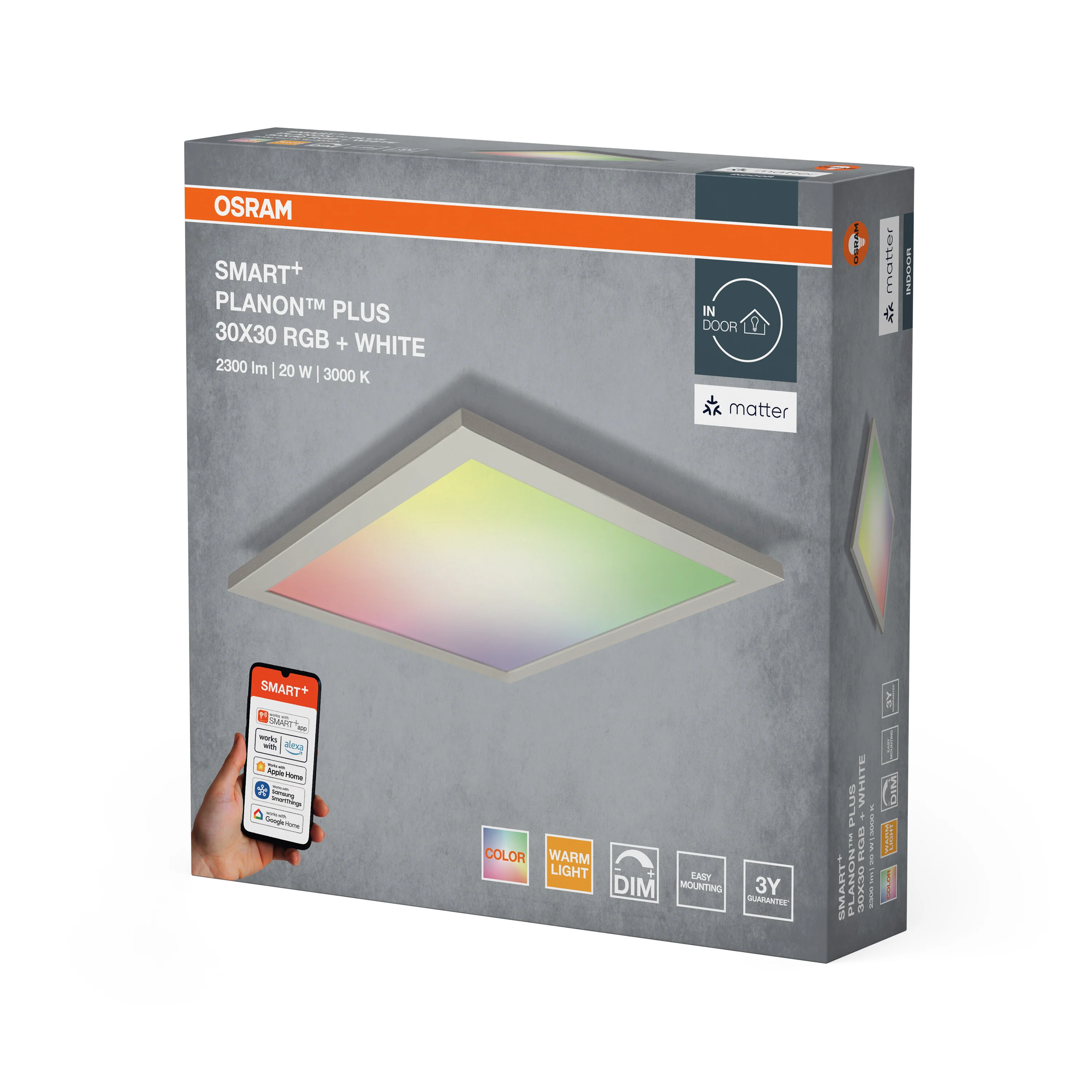 Lampa LED OSRAM SMART+ MATTER Planon Plus Multicolor 300x300mm - Image 6