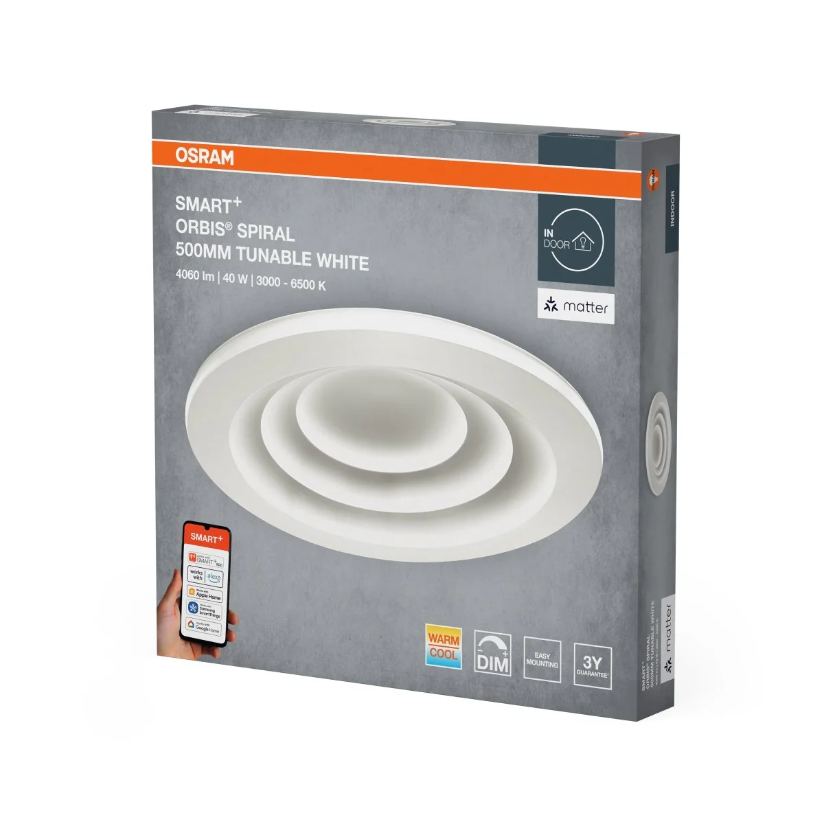Lampa LED OSRAM SMART+ MATTER Spiral biały 500mm Tunable biały - Image 2