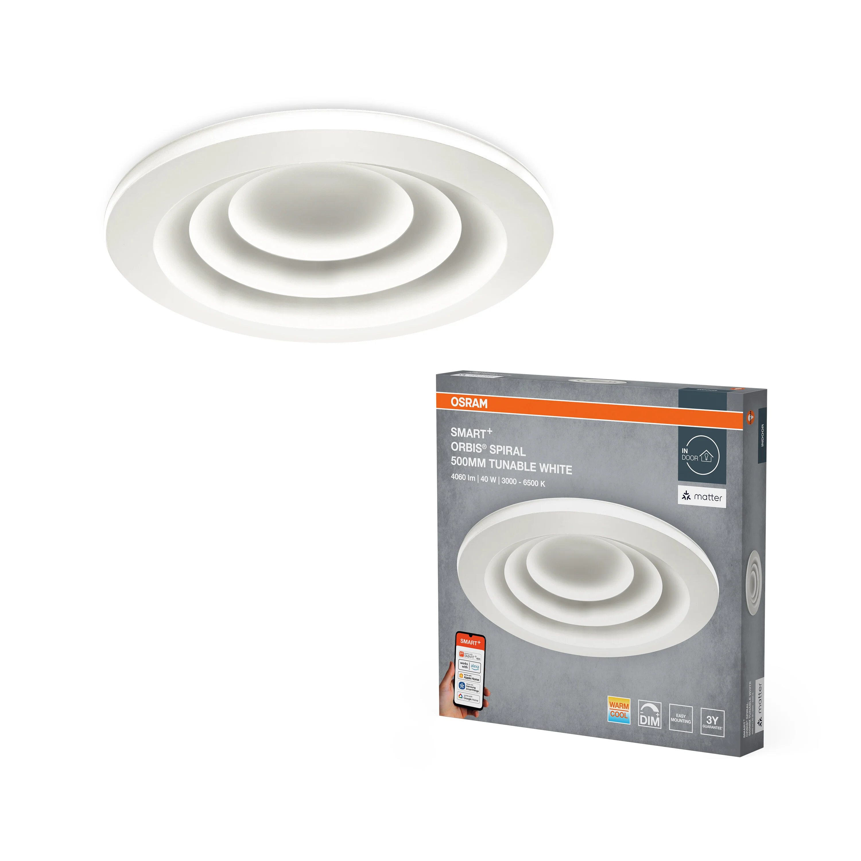 Lampa LED OSRAM SMART+ MATTER Spiral biały 500mm Tunable biały - Image 5