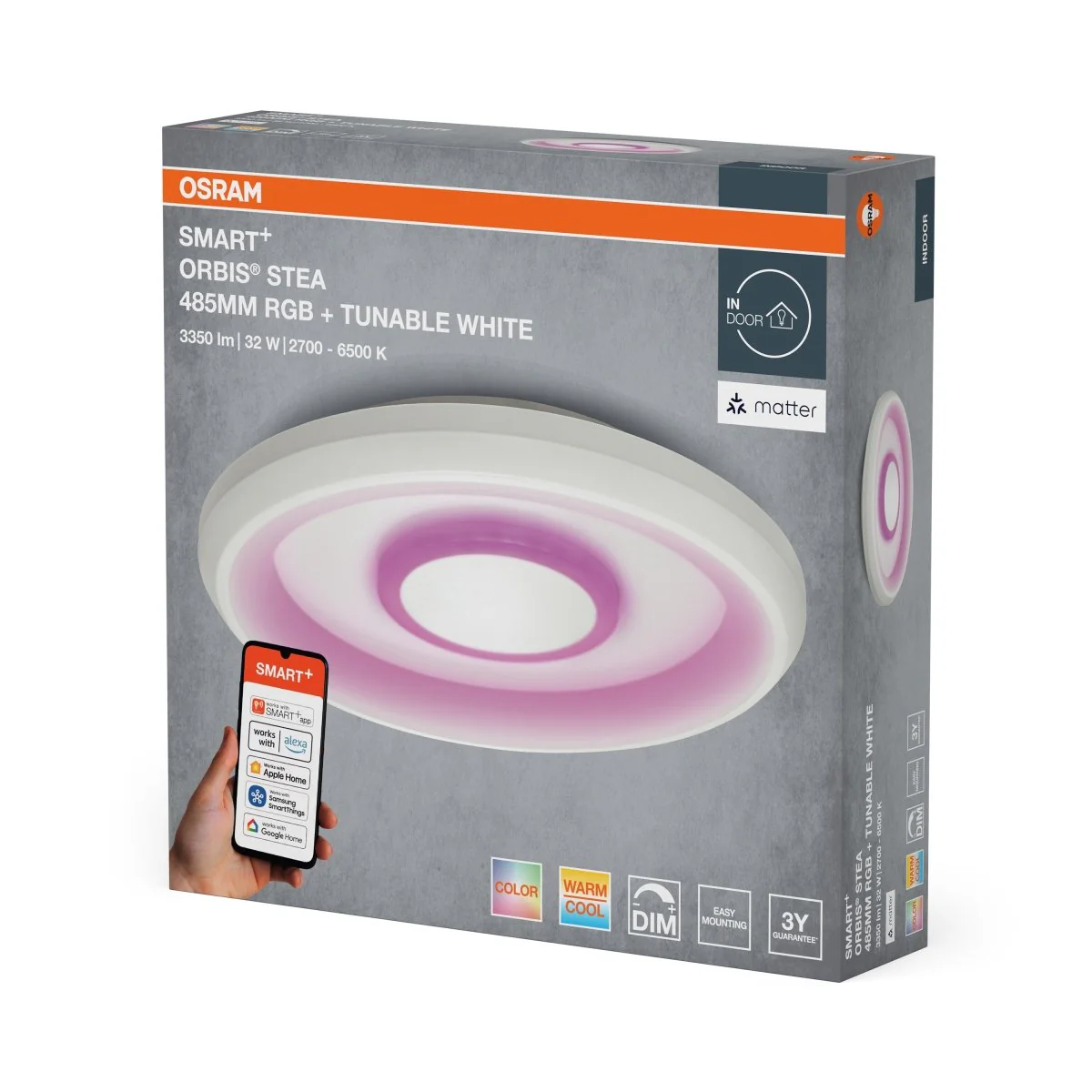 Lampa LED OSRAM SMART+ MATTER Stea 485mm Multicolor - Image 2