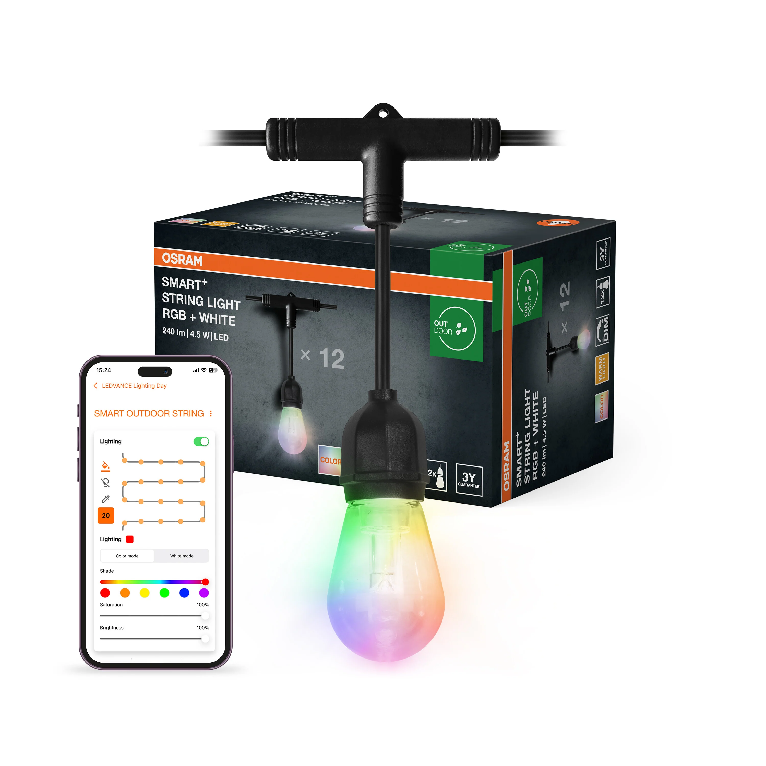 Lampa LED OSRAM SMART+ String Light RGB + W - Image 5