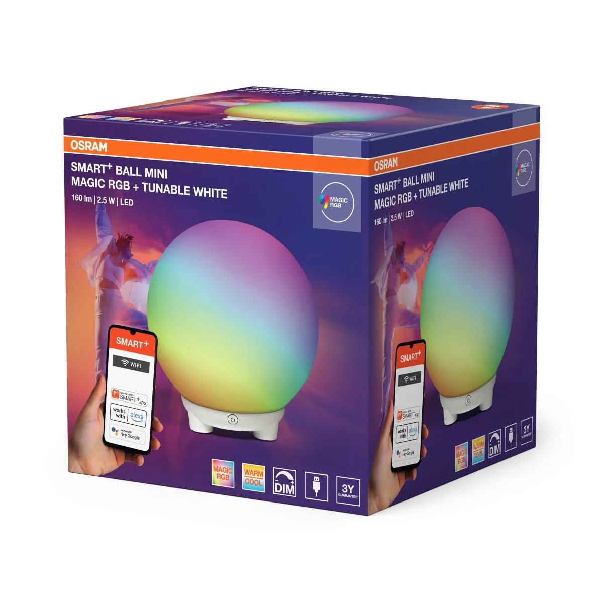 Lampa LED OSRAM Smart+ Wifi Ball Magic Mini RGBW USB - Image 2
