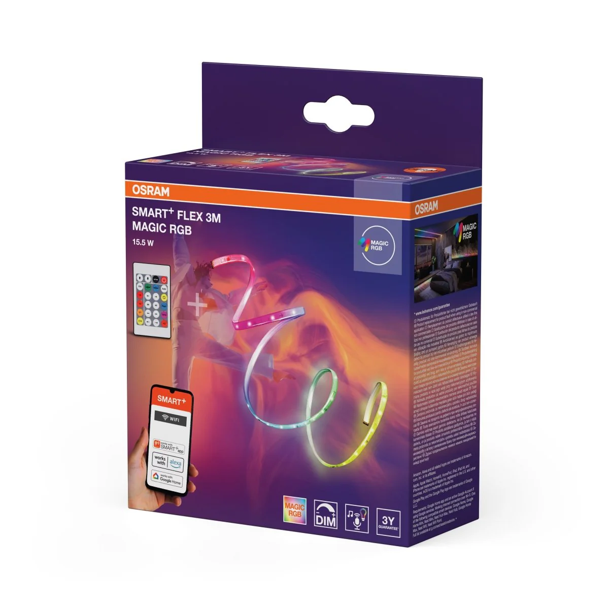 Lampa LED OSRAM Smart+ Wifi Flex Magic RGB 3M Remote Control - Image 2