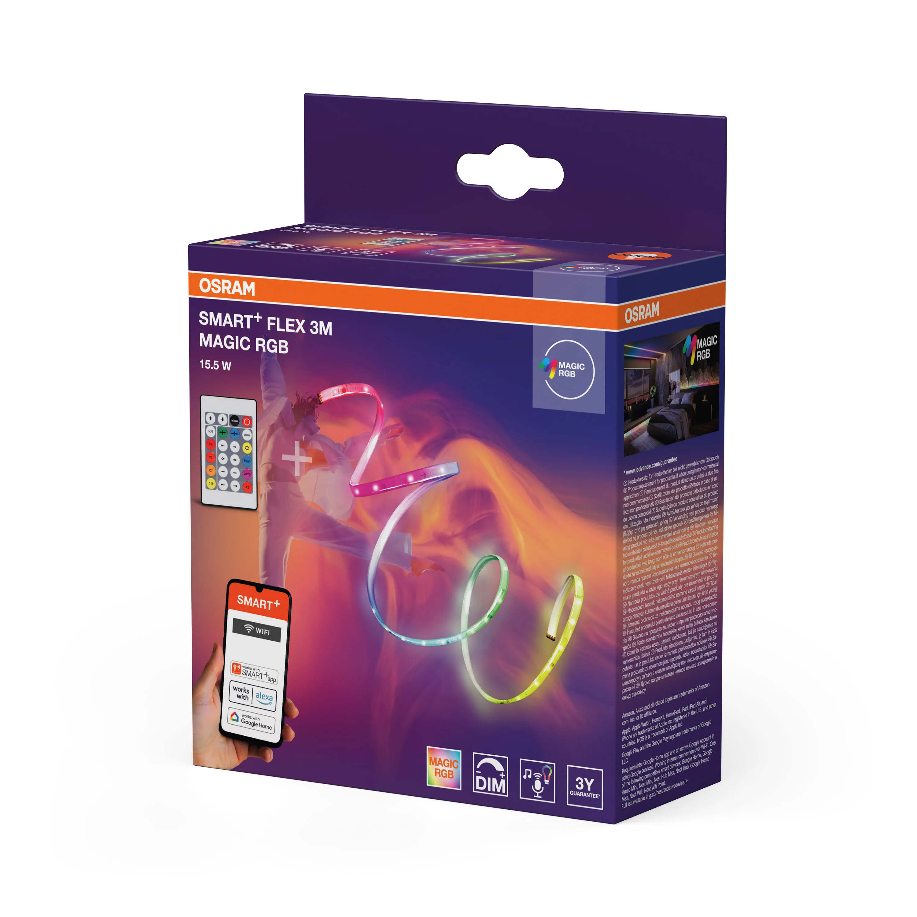 Lampa LED OSRAM Smart+ Wifi Flex Magic RGB 3M Remote Control - Image 7