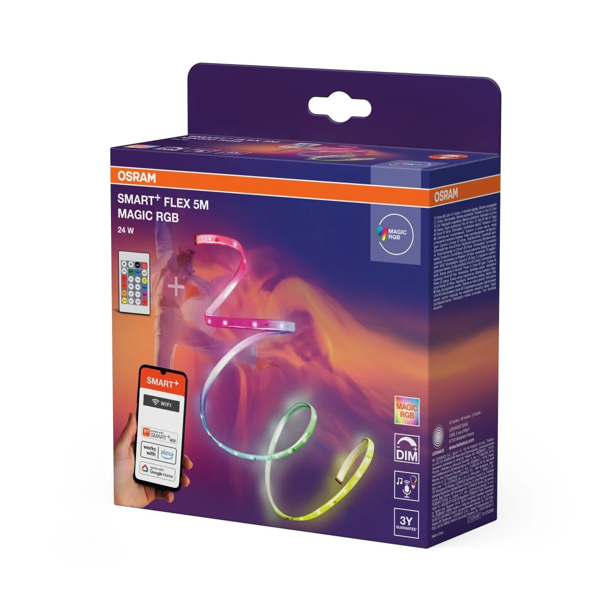 Lampa LED OSRAM Smart+ Wifi Flex Magic RGB 5M Remote Control - Image 2
