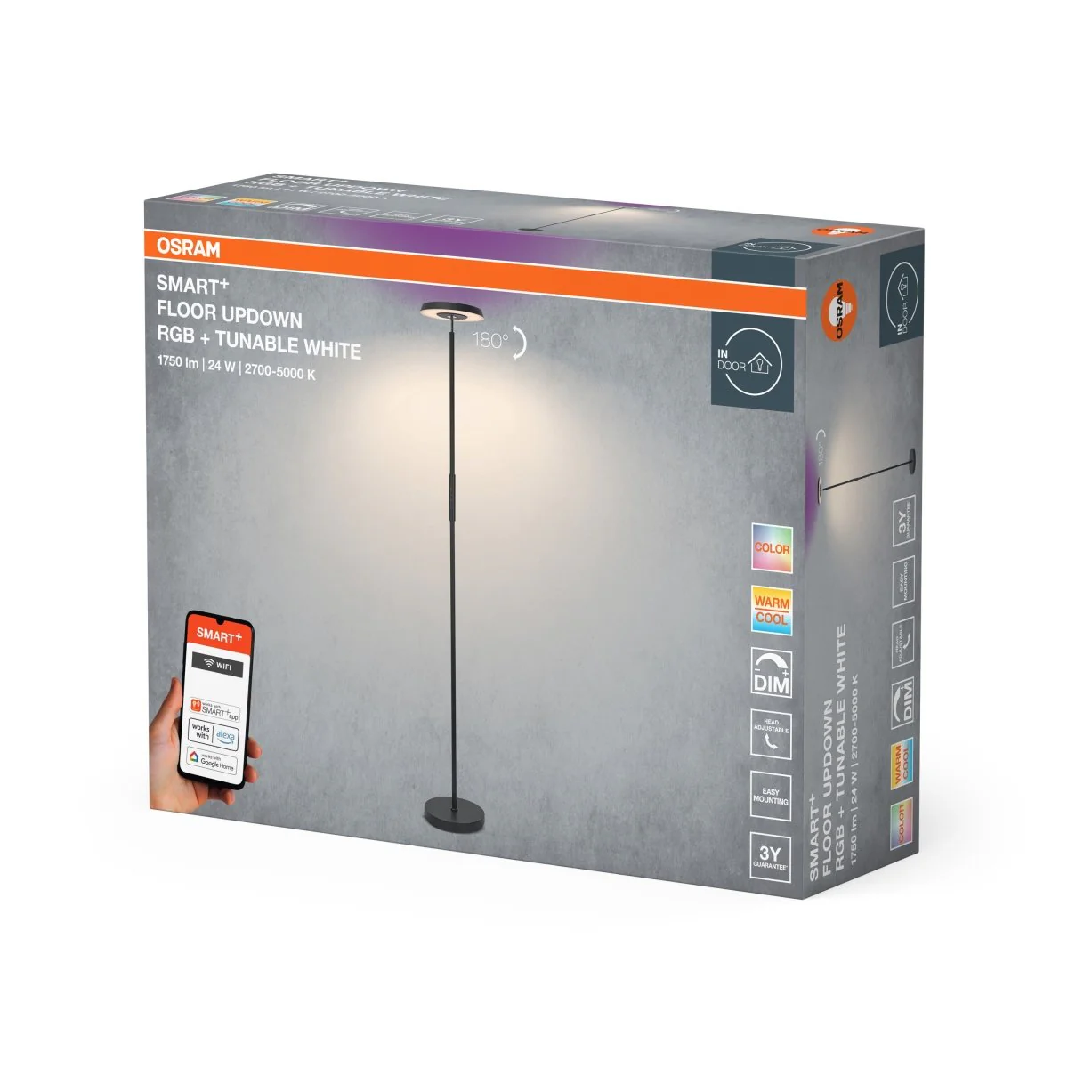 Lampa LED OSRAM Smart+ Wifi Floor UpDown RGB TW - Image 2