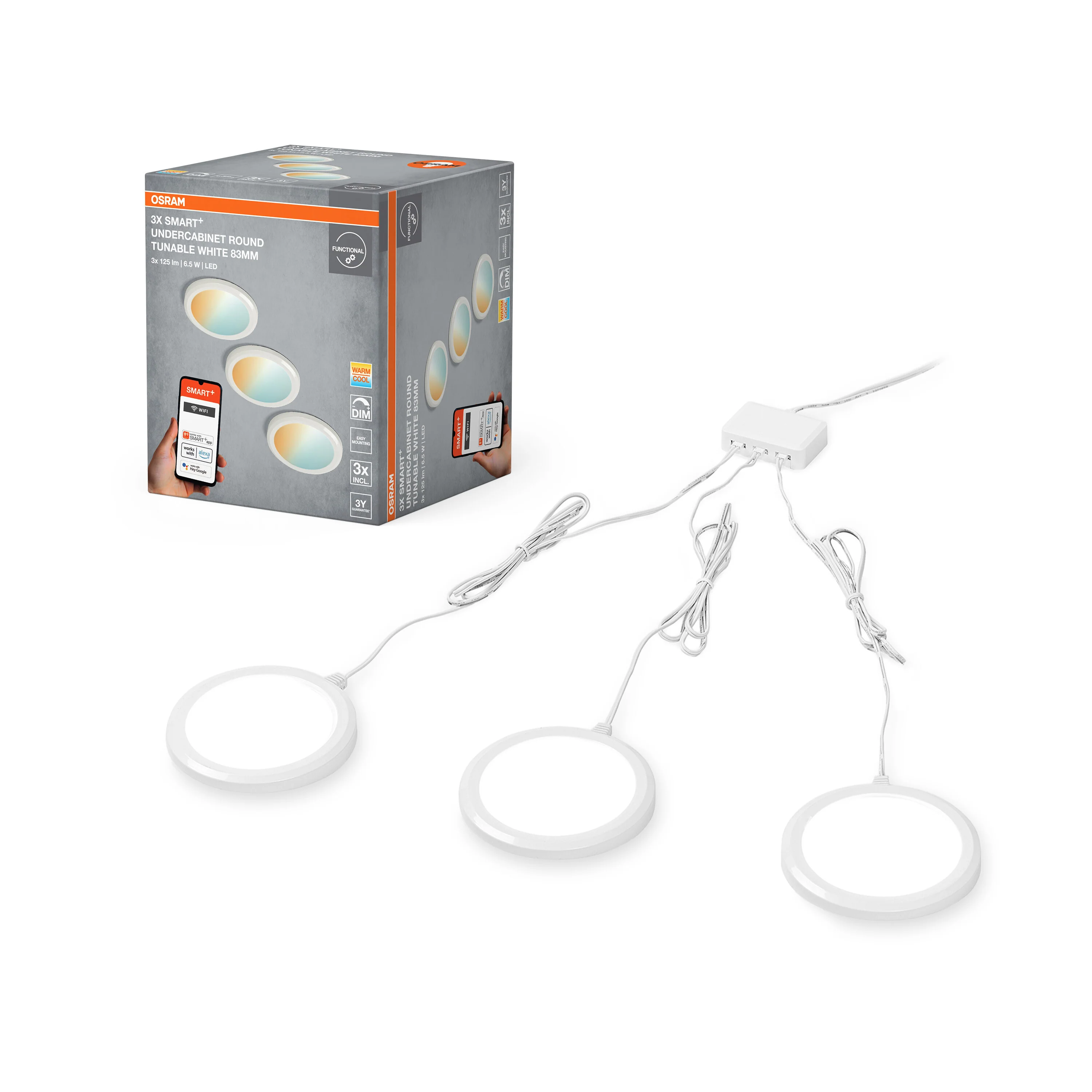 Lampa LED OSRAM SMART+ Wifi Undercabinet Round 83mm TW - Image 5