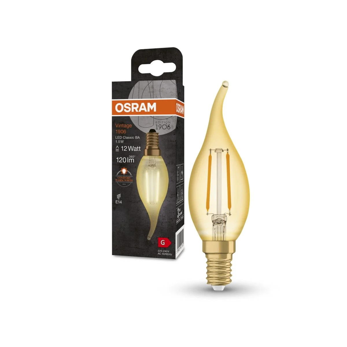Lampa LED Vintage E14 Świecowa 1,5W 2400K Elegancka - Image 4