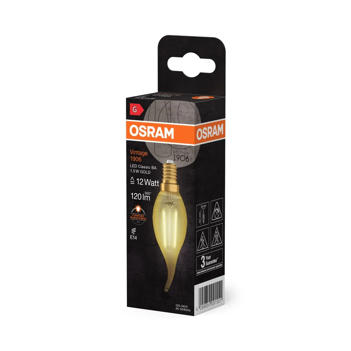 Lampa LED Vintage E14 Świecowa 1,5W 2400K Elegancka - Image 5