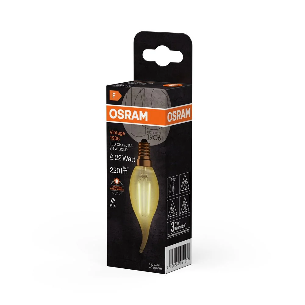 Lampa LED Vintage E14 Świecowa 2,5W 2400K Nowoczesna - Image 3