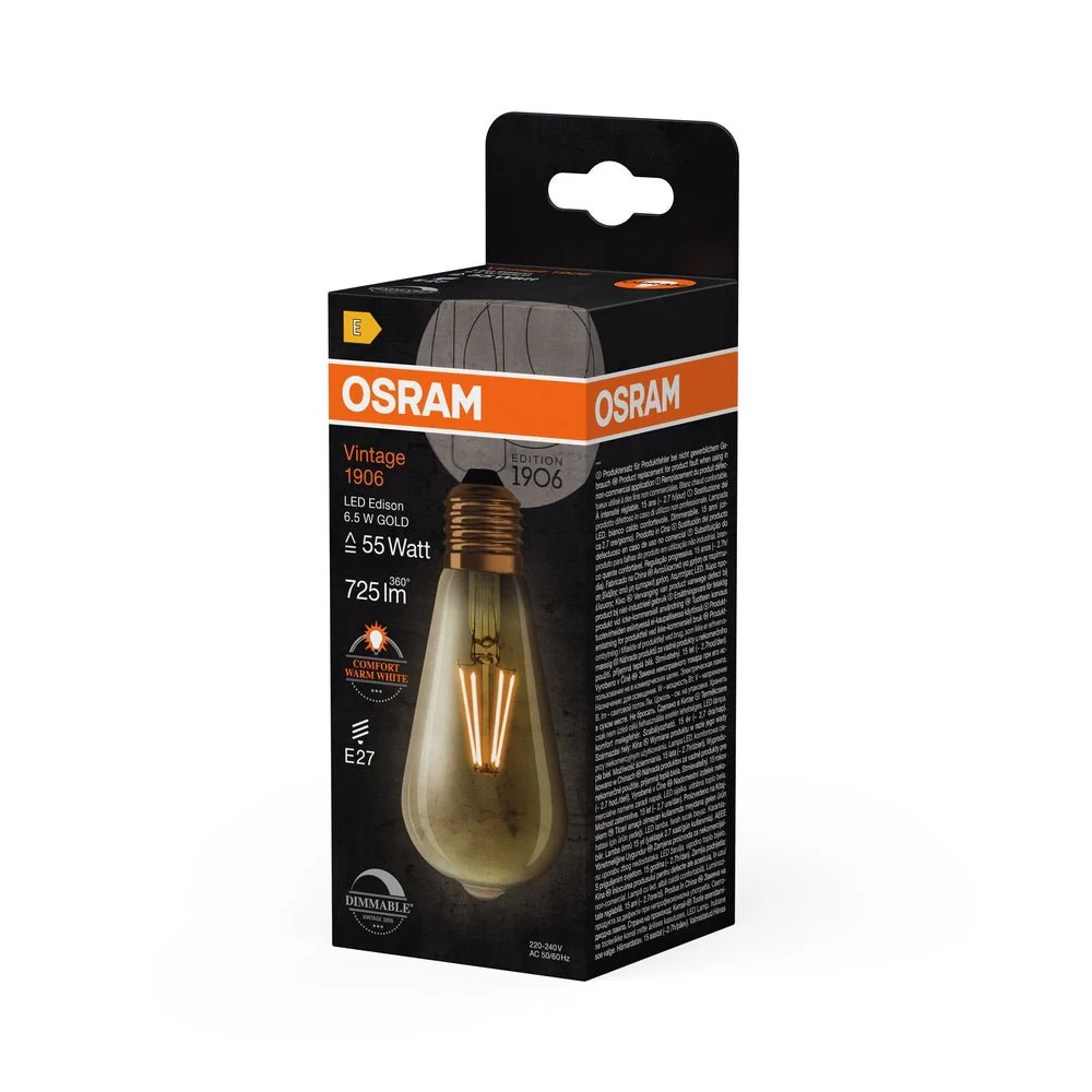 Lampa LED Vintage Edison E27 6,5W 2400K Ściemnialna - Image 3