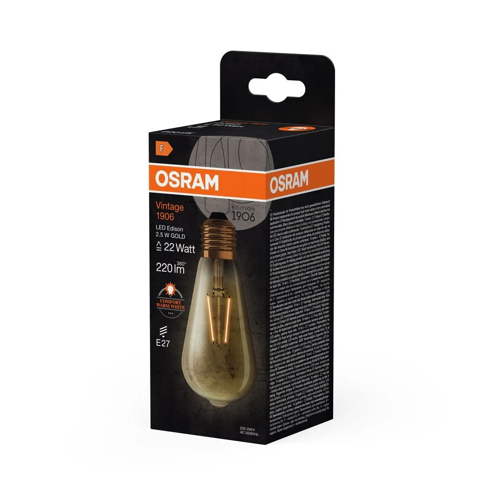 Lampa LED Vintage klas. krztałt Edisona E27 2,5W 2400K 220 - Image 3