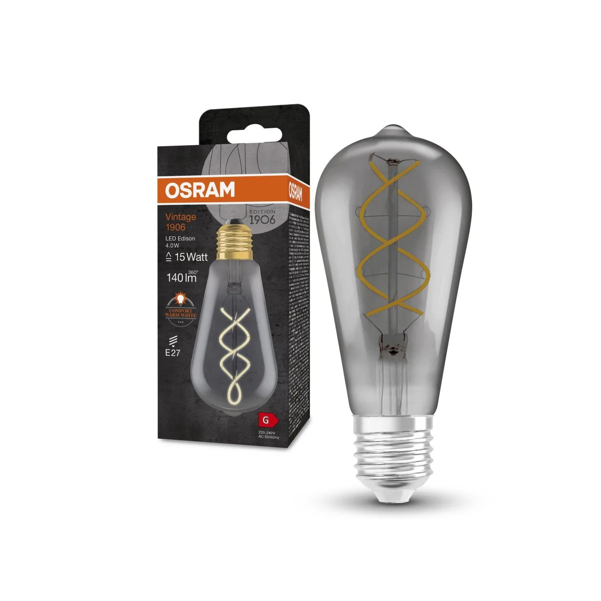 Lampa LED Vintage klas. krztałt Edisona E27 4W 1800K 140lm - Image 4