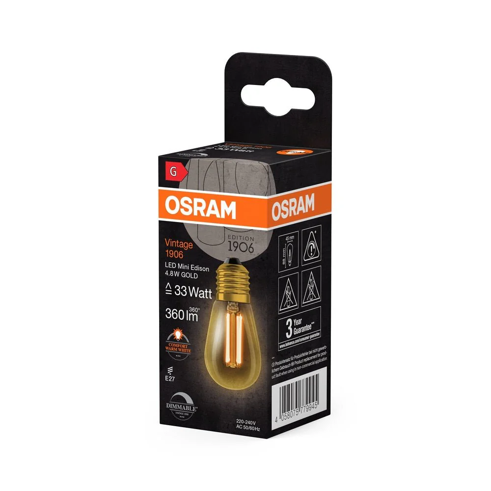 Lampa LED Vintage Klasyczny krztałt E27 4,8W 2200K 360lm - Image 3