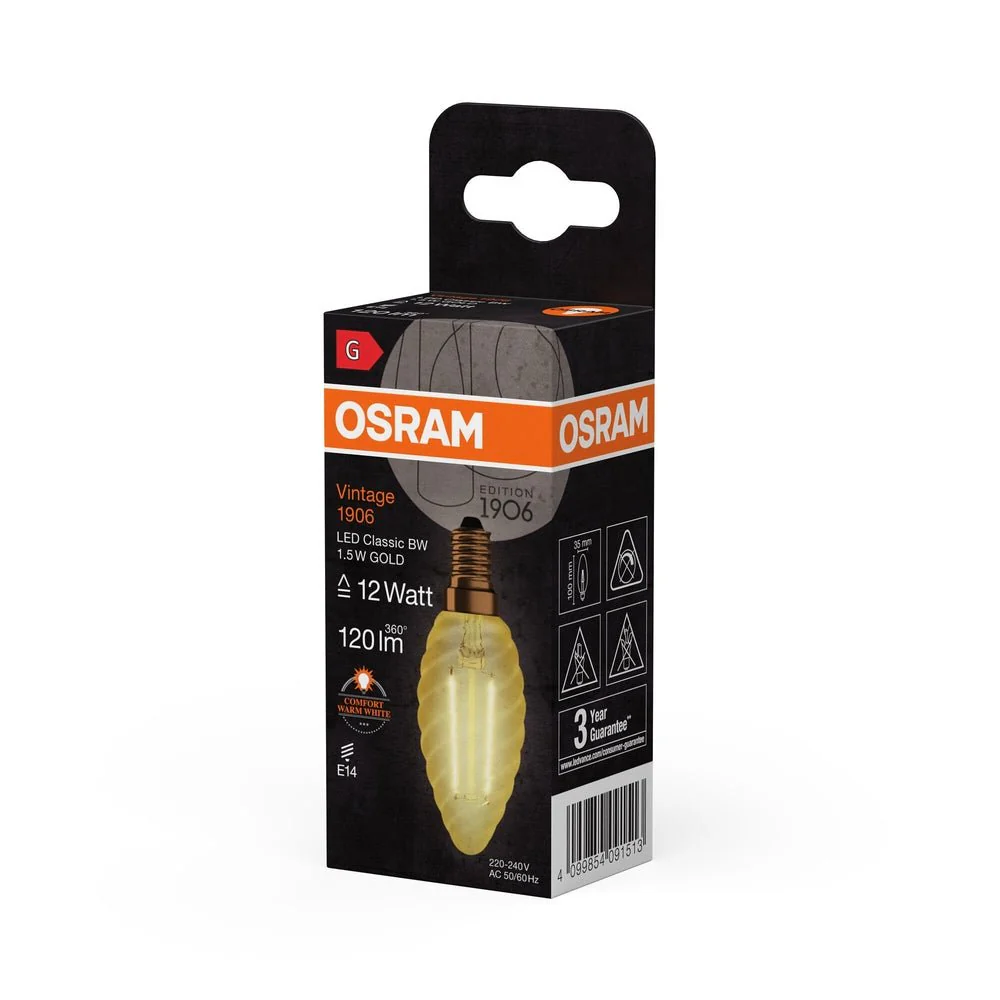 Lampa LED Vintage Świecowa E14 1,5W 2400K Stylowa - Image 3