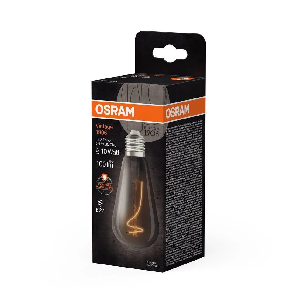Lampa LED VintageKlasyczna: EdisonKula E27 3,4W 1800K 100lm - Image 3