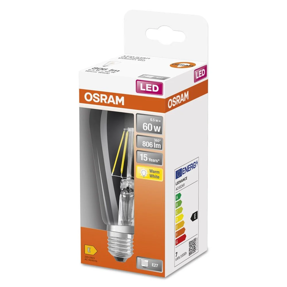 Lampa LEDKształt żarówki Klasycznej E27 6,5W 2700K 806lm - Image 3