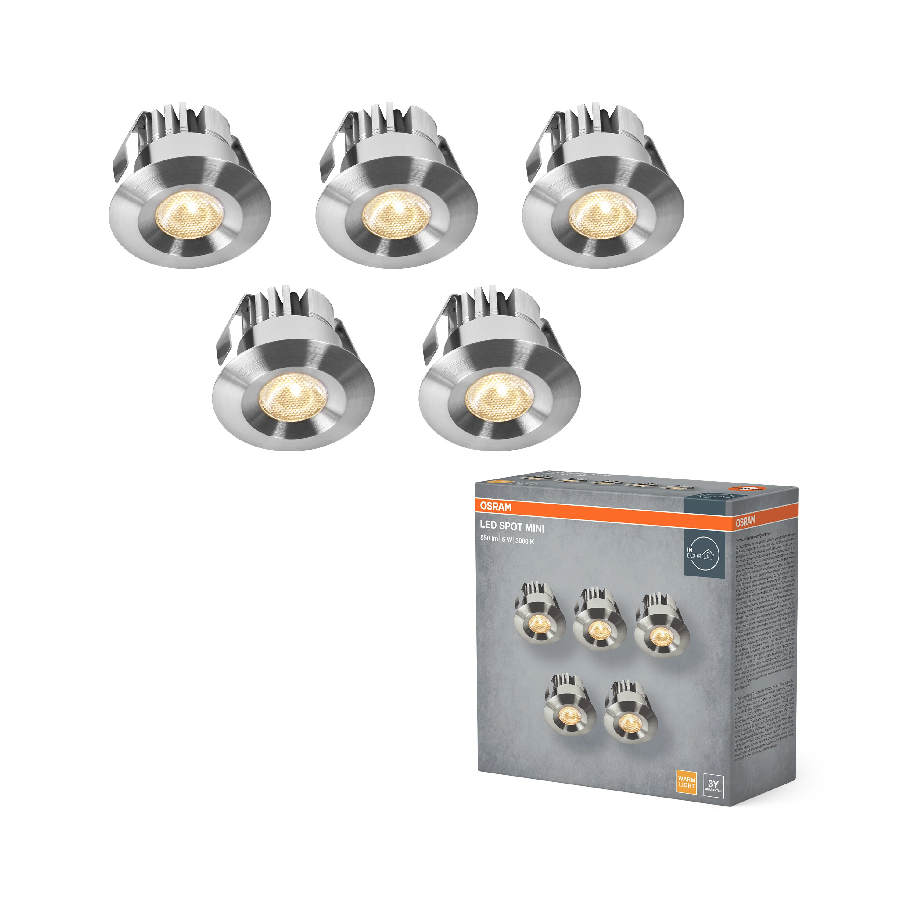 Lampa punktowa LED OSRAM LED Mini Spot Set 6W 830 120° Satin Nickel - Image 5