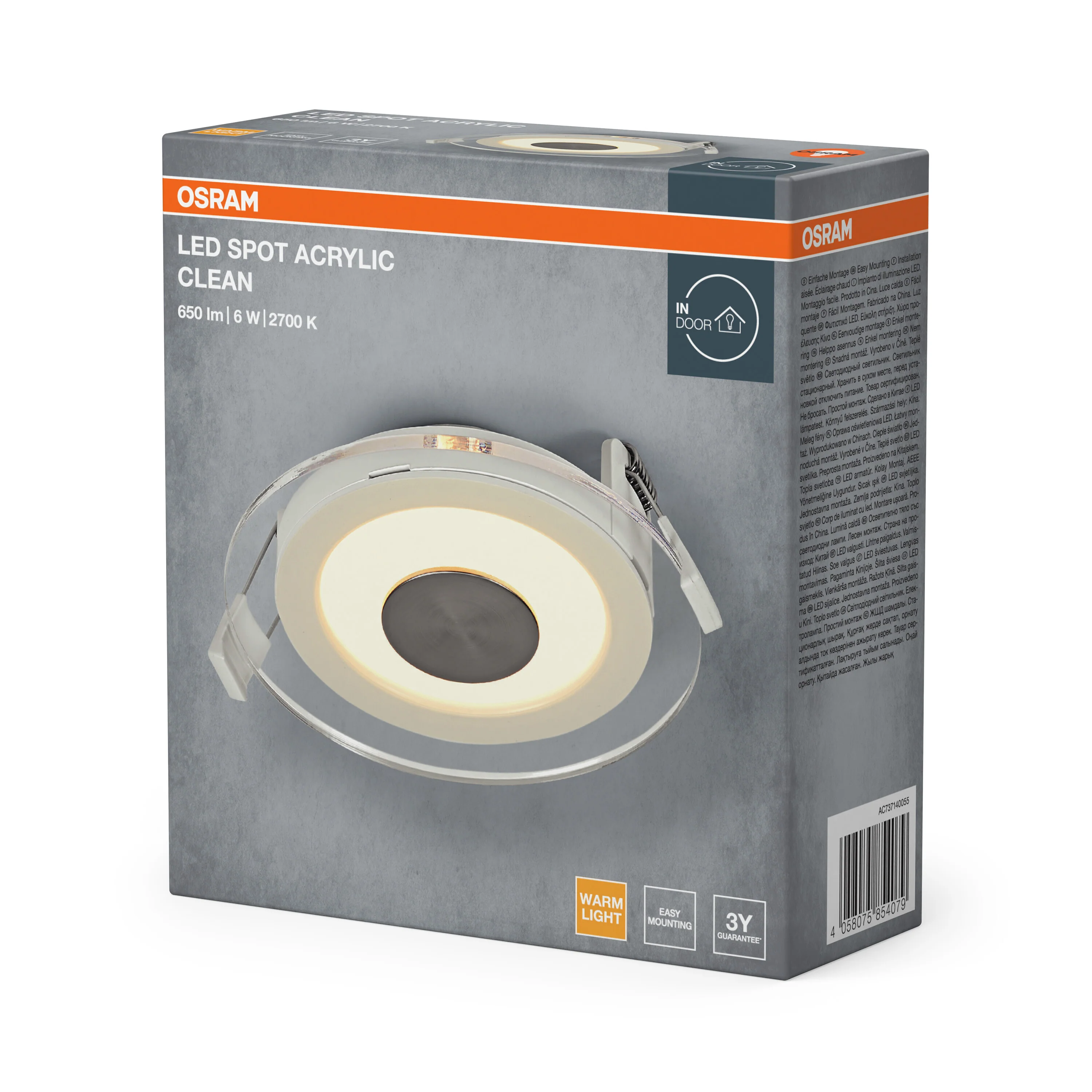 Lampa punktowa LED OSRAM LED Spot Acrylic Clean 6W 827 biały - Image 6