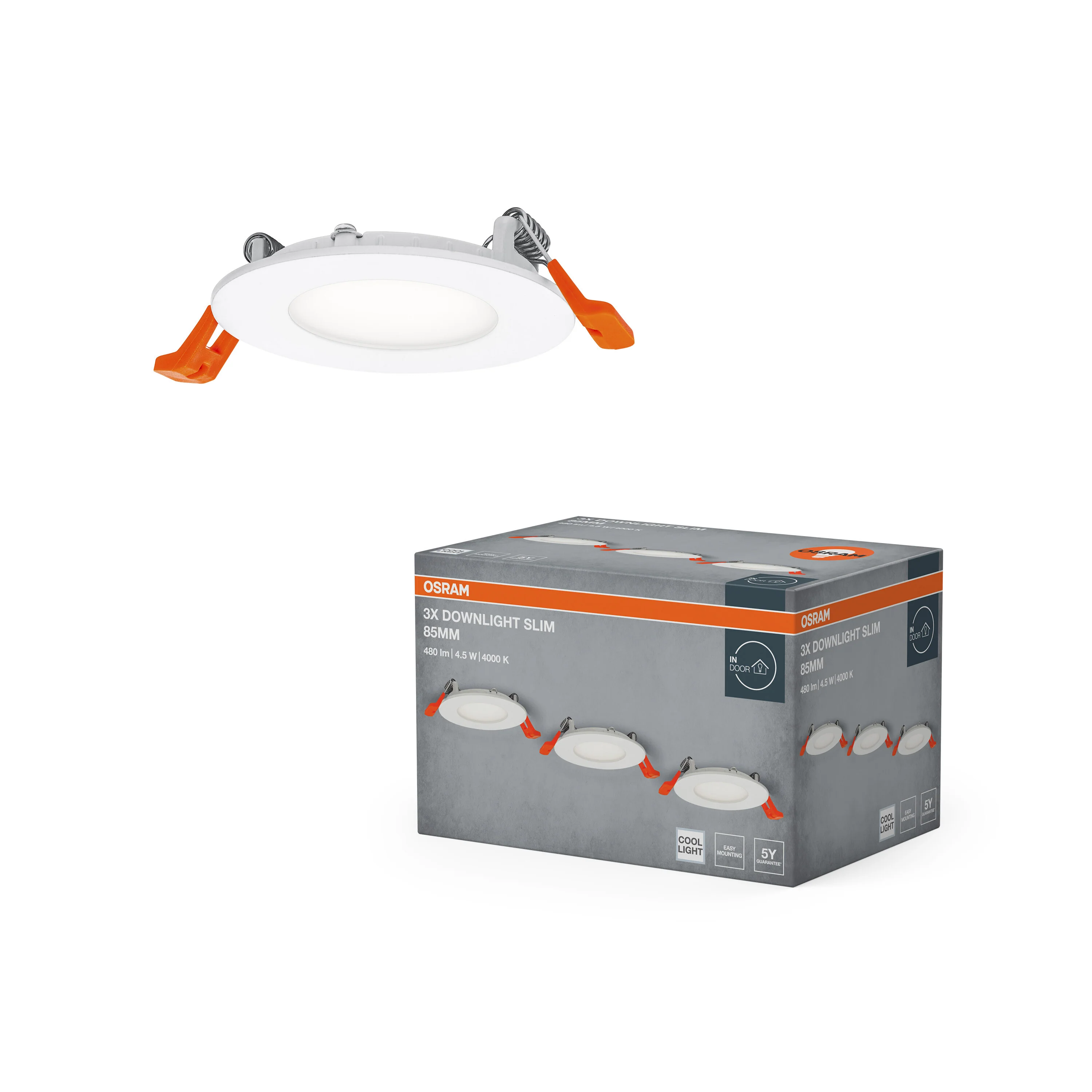 Lampa punktowa LED OSRAM LED spot and downlight recess slim 85mm 4.5W 840 biały - Image 5
