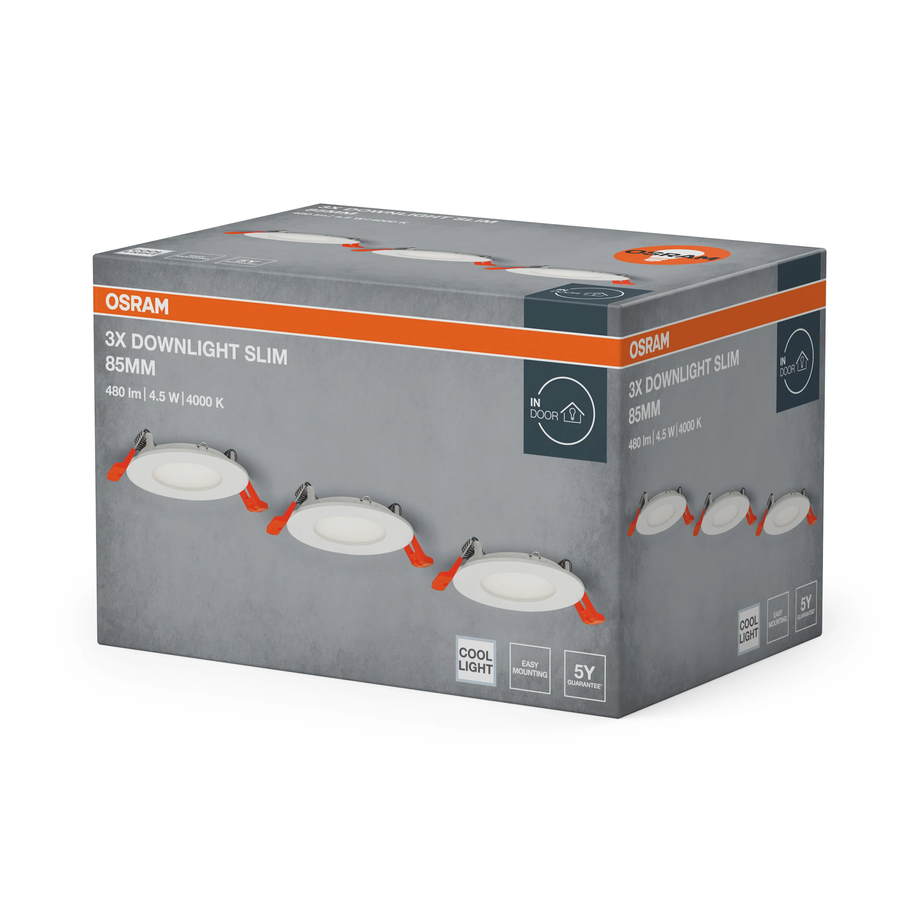 Lampa punktowa LED OSRAM LED spot and downlight recess slim 85mm 4.5W 840 biały - Image 6