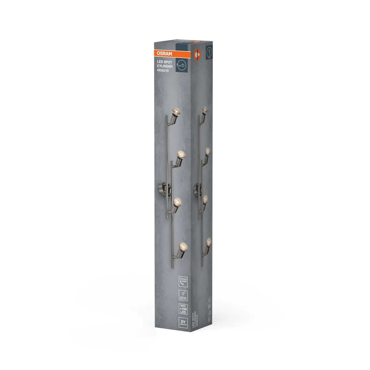 Lampa punktowa LED OSRAM LED Spot Cylinder 4xGU10 Brushed Nickel - Image 2