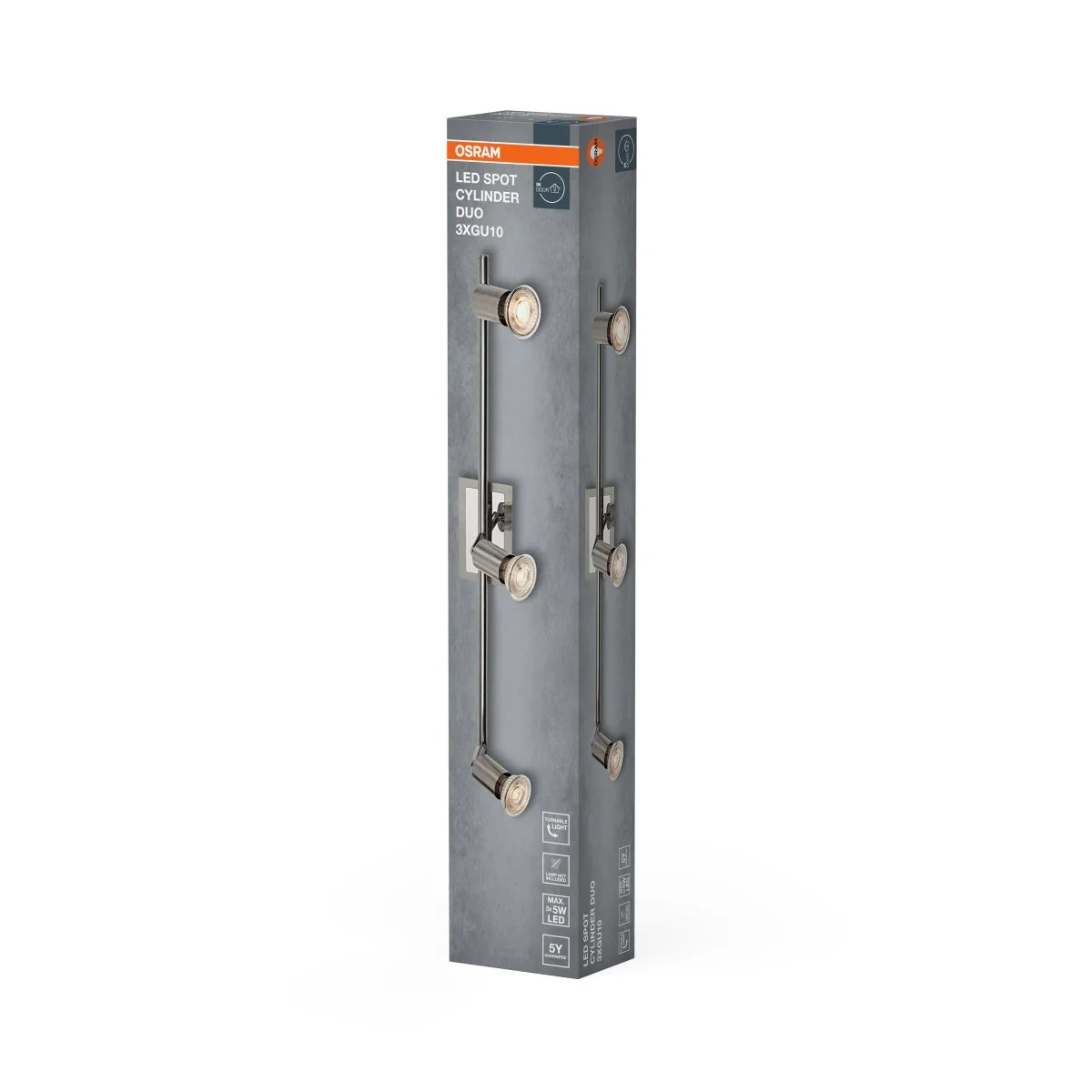 Lampa punktowa LED OSRAM LED Spot Cylinder Duo 3xGU10 Brushed Nickel - Image 2