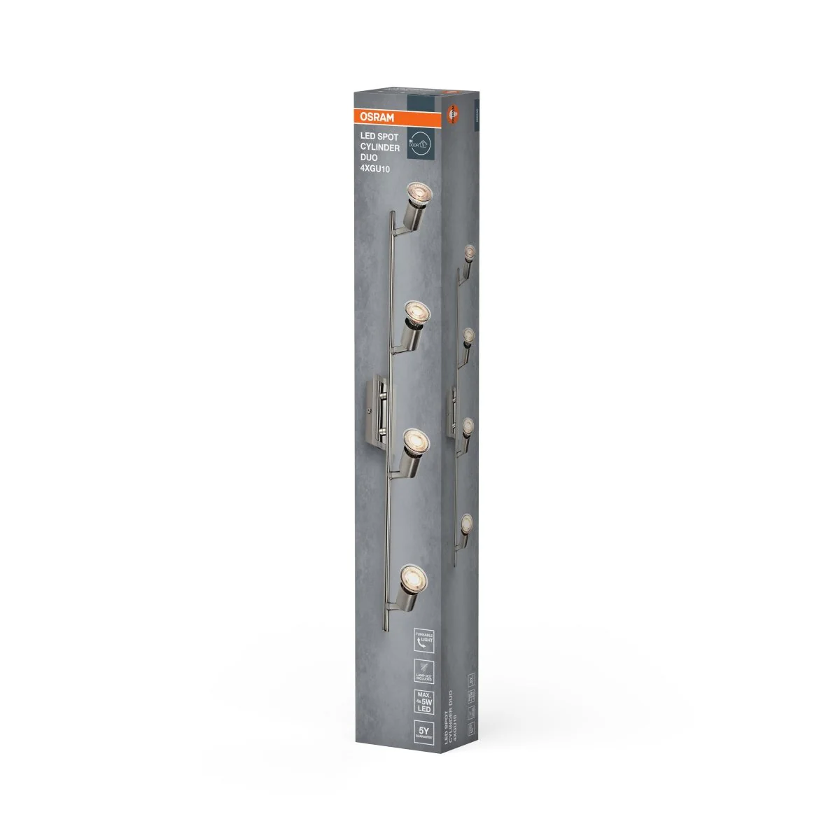 Lampa punktowa LED OSRAM LED Spot Cylinder Duo 4xGU10 Brushed Nickel - Image 2