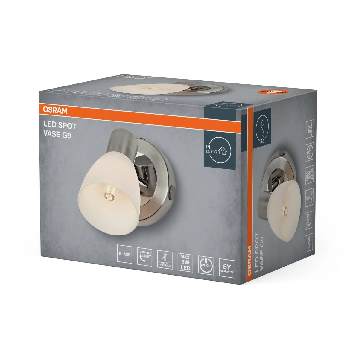 Lampa punktowa LED OSRAM LED Spot Vase 1xG9 Brushed Nickel - Image 2