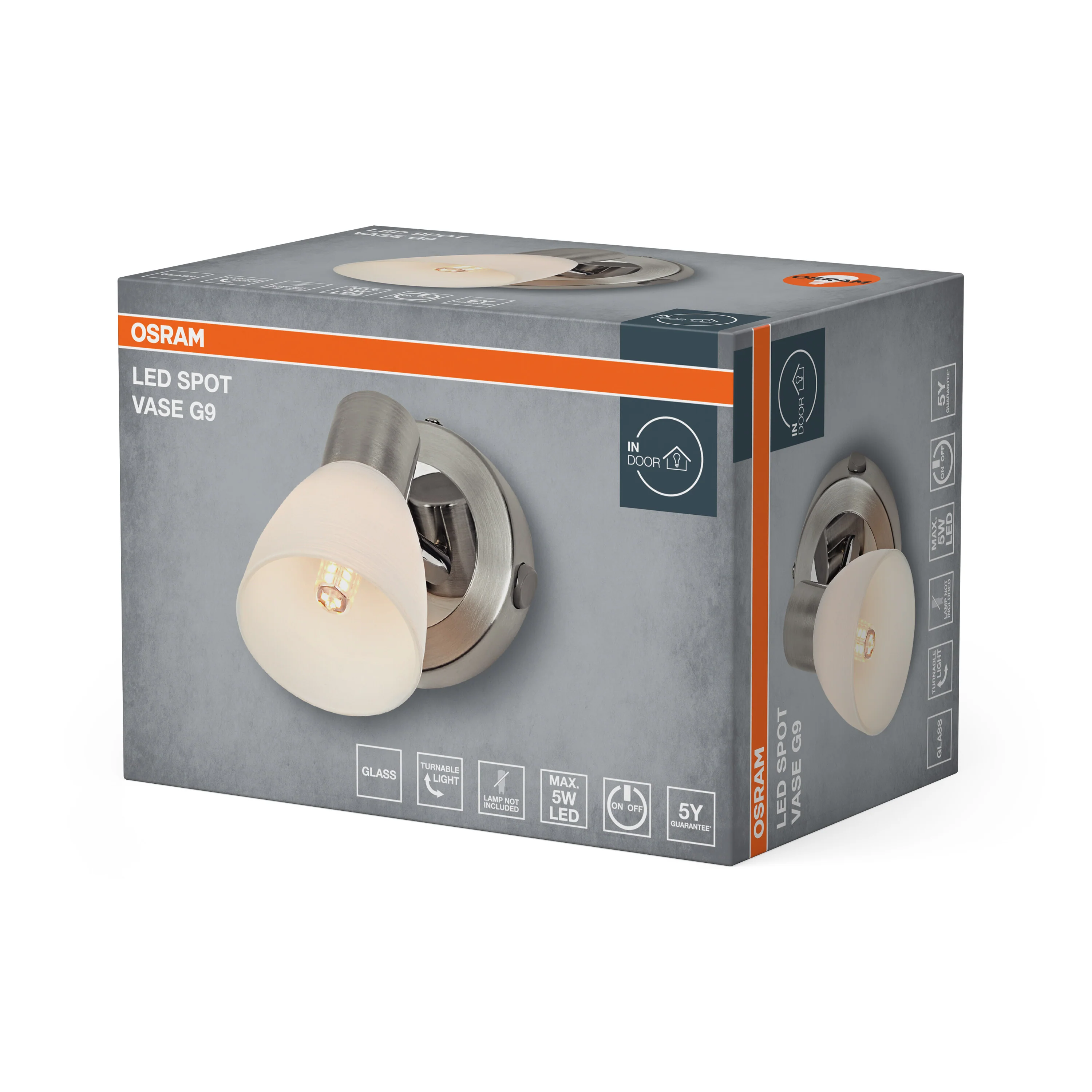 Lampa punktowa LED OSRAM LED Spot Vase 1xG9 Brushed Nickel - Image 6