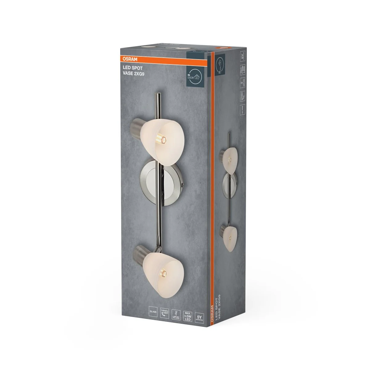 Lampa punktowa LED OSRAM LED Spot Vase 2xG9 Brushed Nickel - Image 2