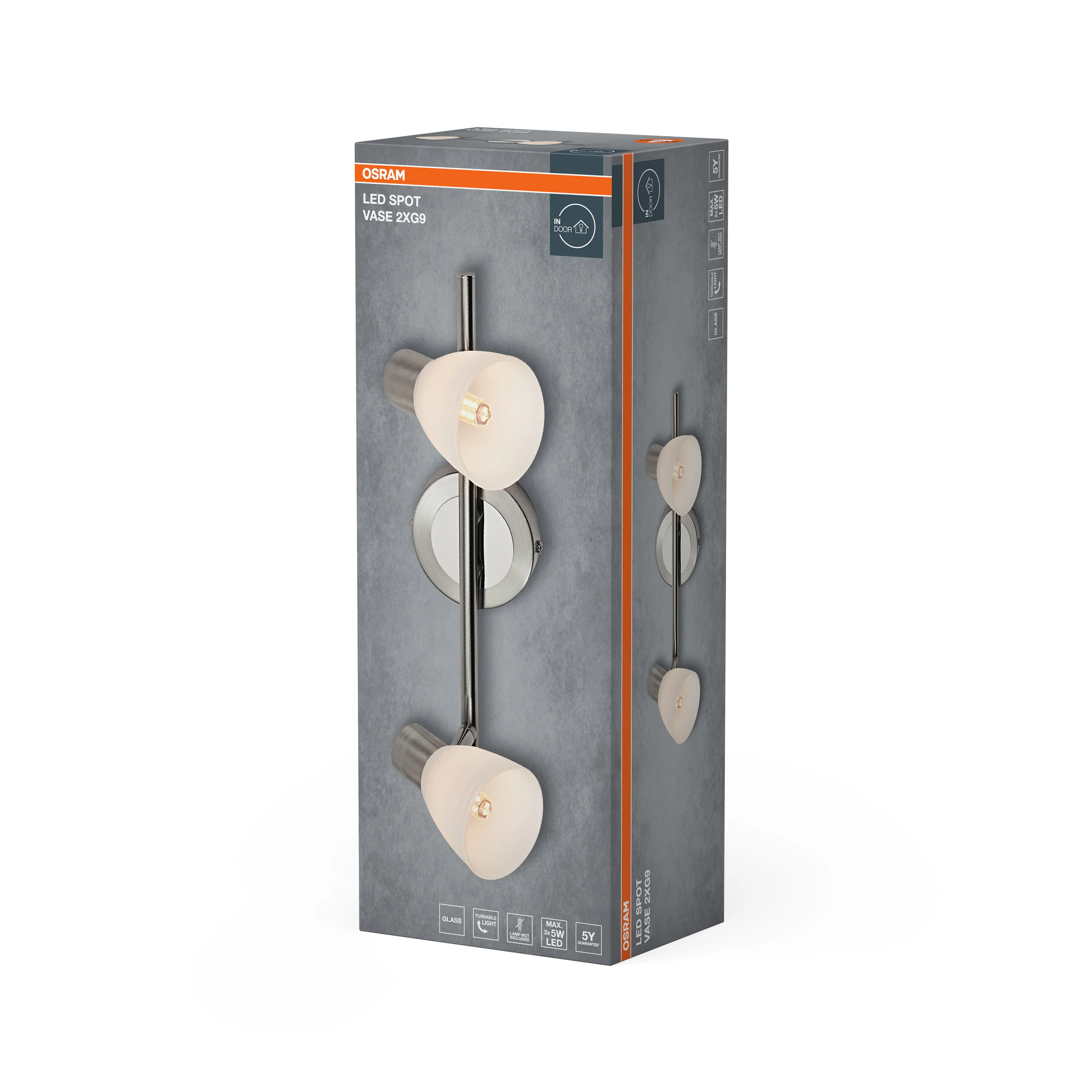 Lampa punktowa LED OSRAM LED Spot Vase 2xG9 Brushed Nickel - Image 6
