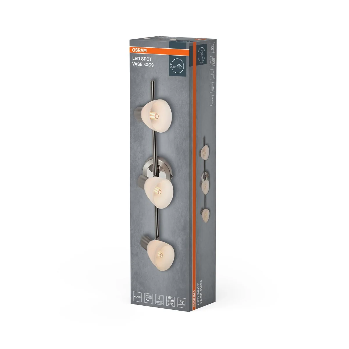 Lampa punktowa LED OSRAM LED Spot Vase 3xG9 Brushed Nickel - Image 2
