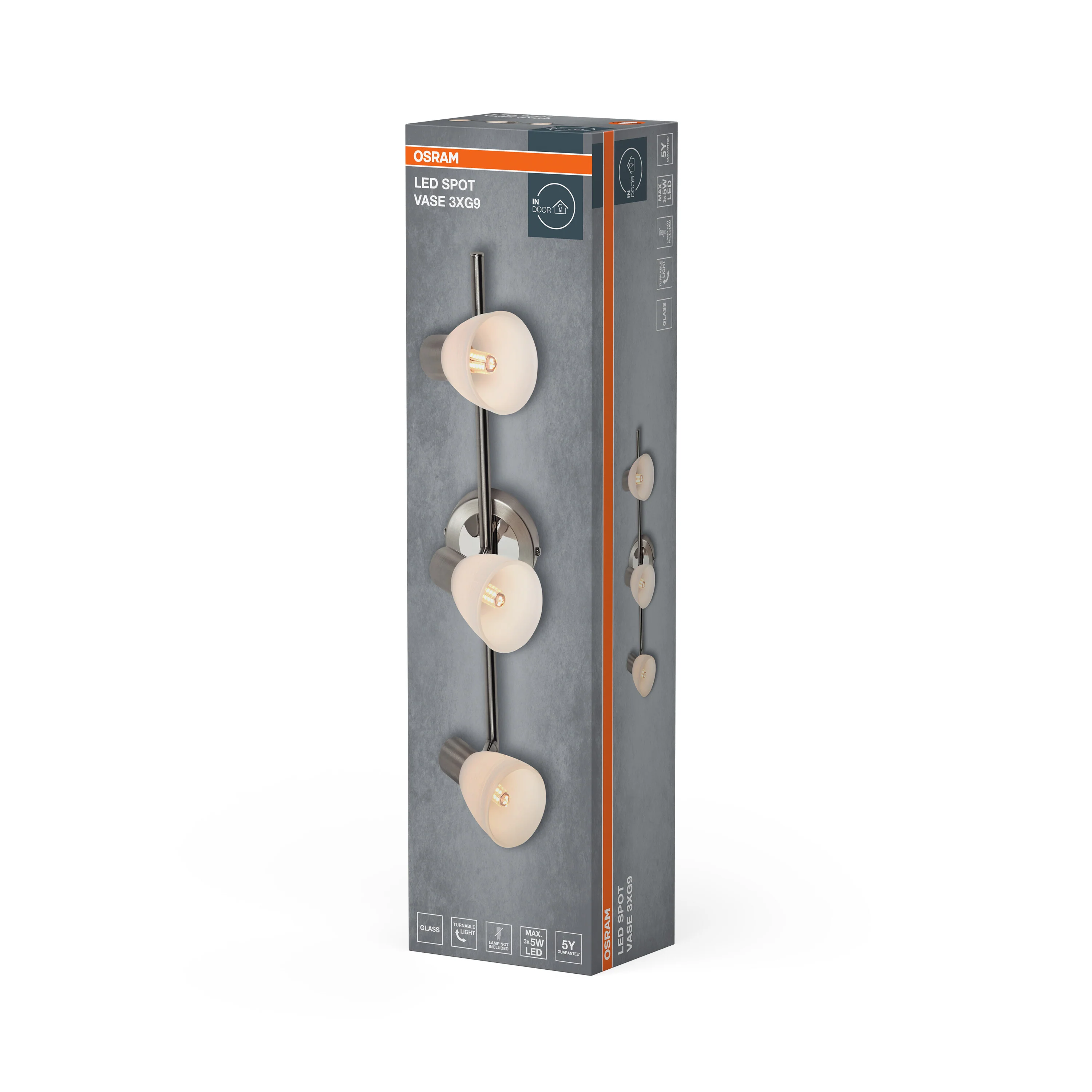Lampa punktowa LED OSRAM LED Spot Vase 3xG9 Brushed Nickel - Image 6