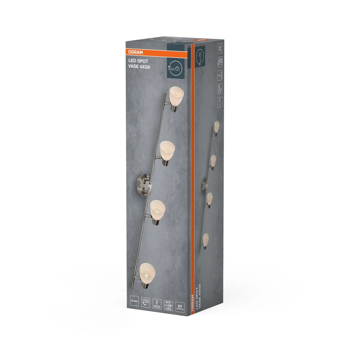 Lampa punktowa LED OSRAM LED Spot Vase 4xG9 Brushed Nickel - Image 2