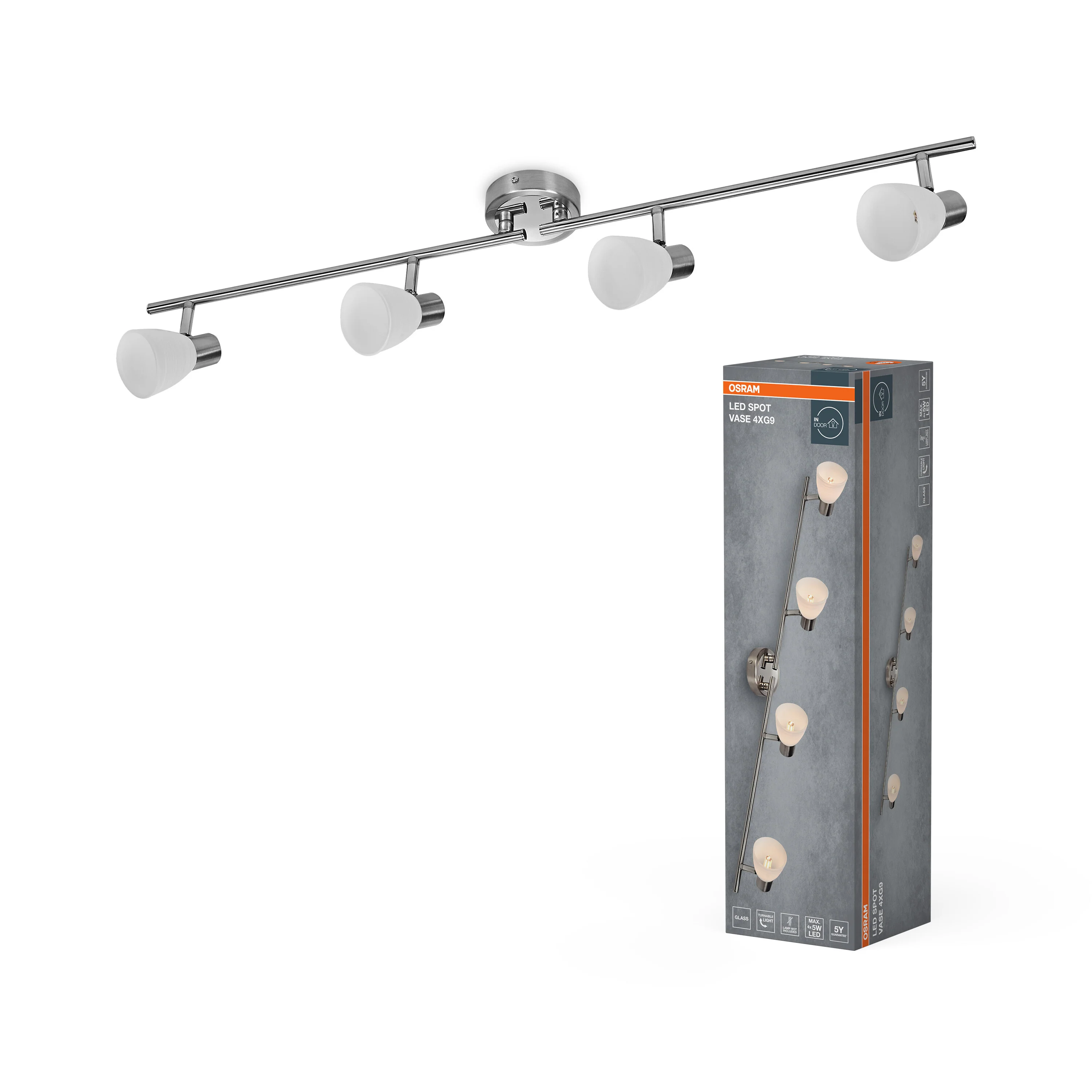 Lampa punktowa LED OSRAM LED Spot Vase 4xG9 Brushed Nickel - Image 5