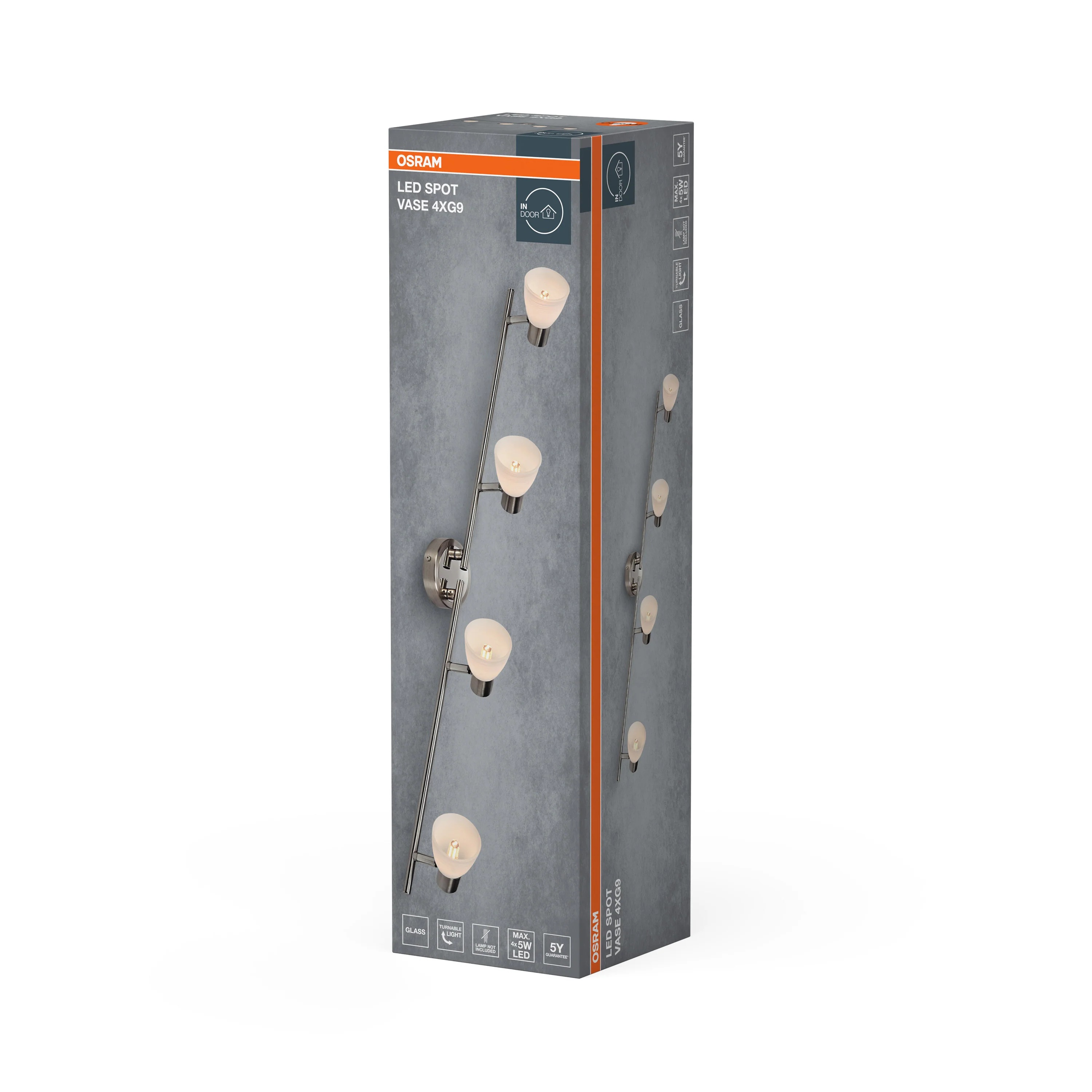 Lampa punktowa LED OSRAM LED Spot Vase 4xG9 Brushed Nickel - Image 6